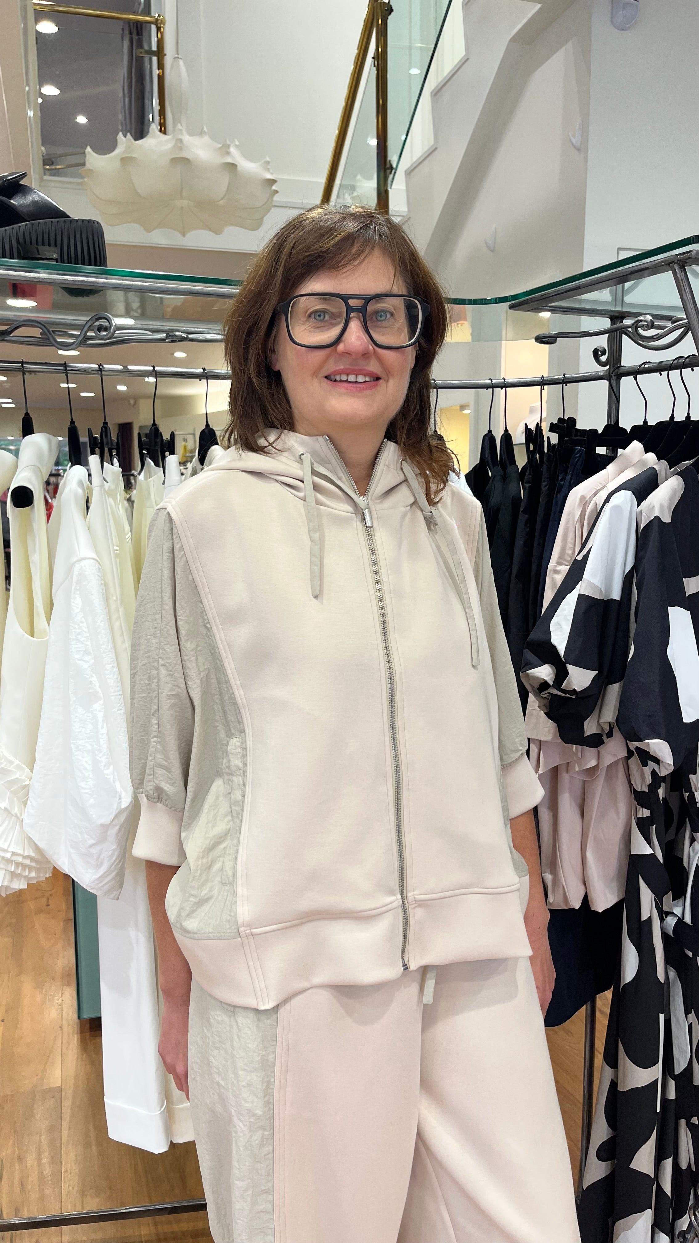 MEIMEIJ BEIGE ZIP UP HOODIE M6PC01 126