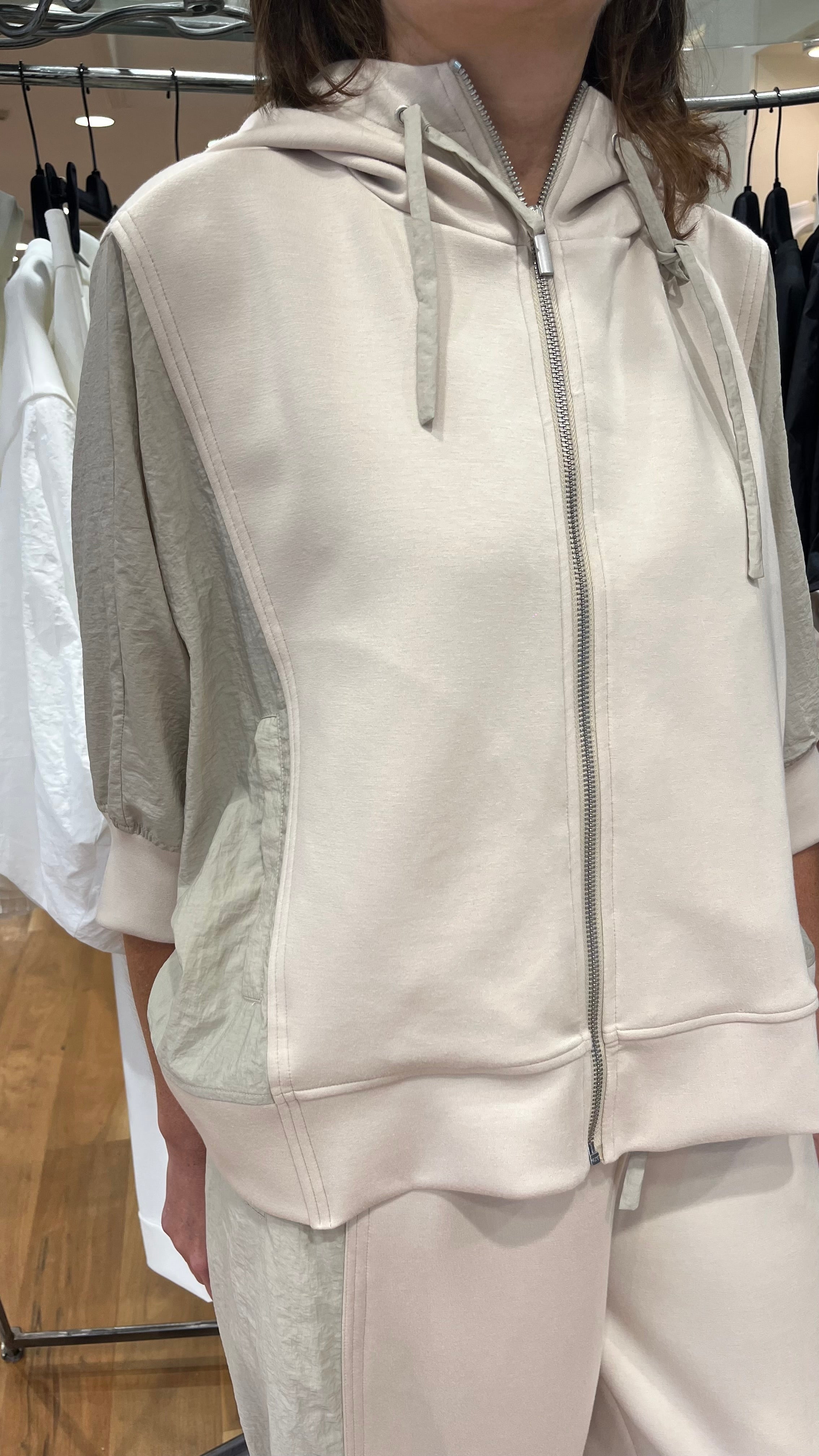 MEIMEIJ BEIGE ZIP UP HOODIE M6PC01 126