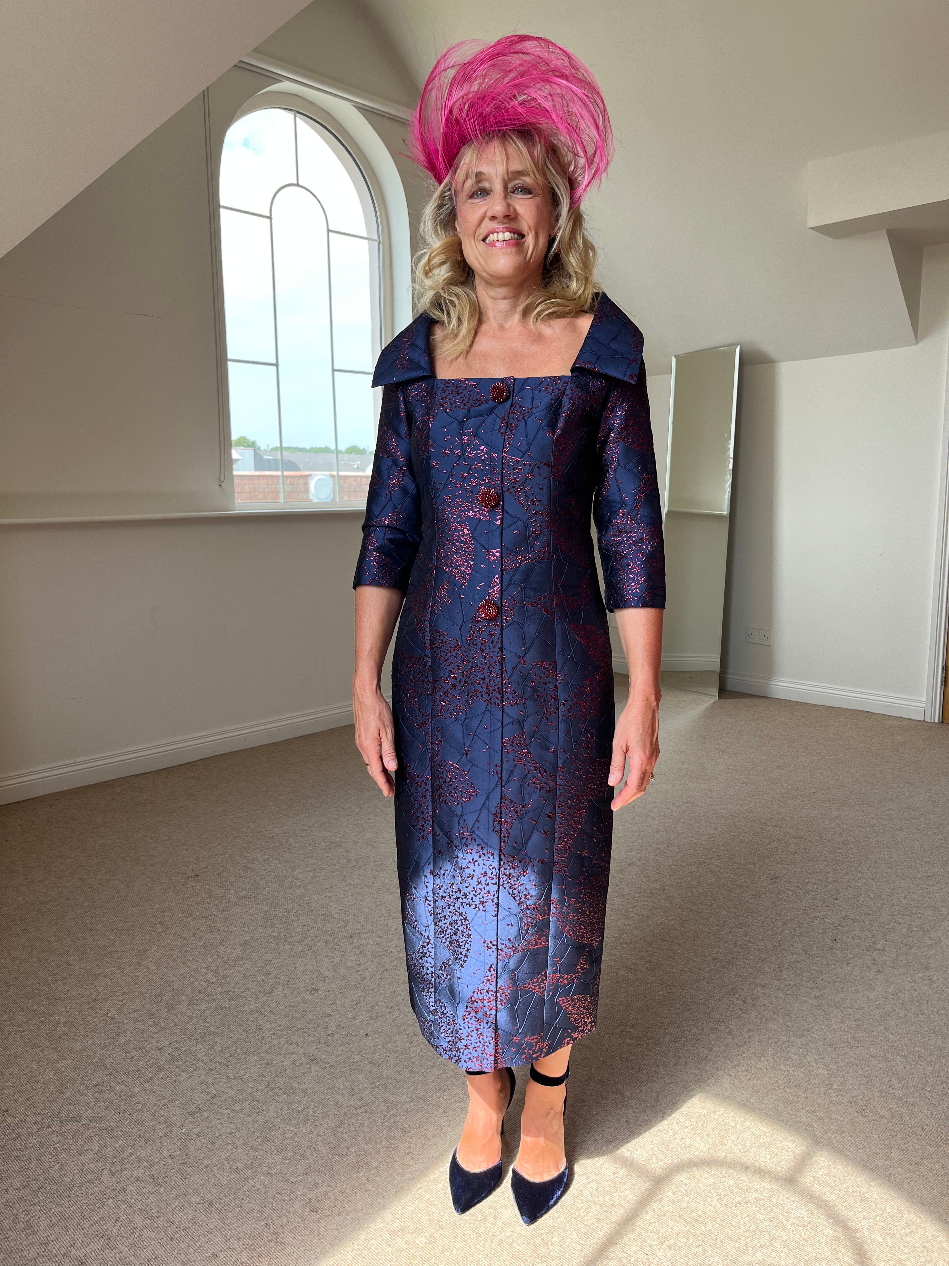 FELY CAMPO NAVY & PINK JACQUARD DETAIL 2658 225