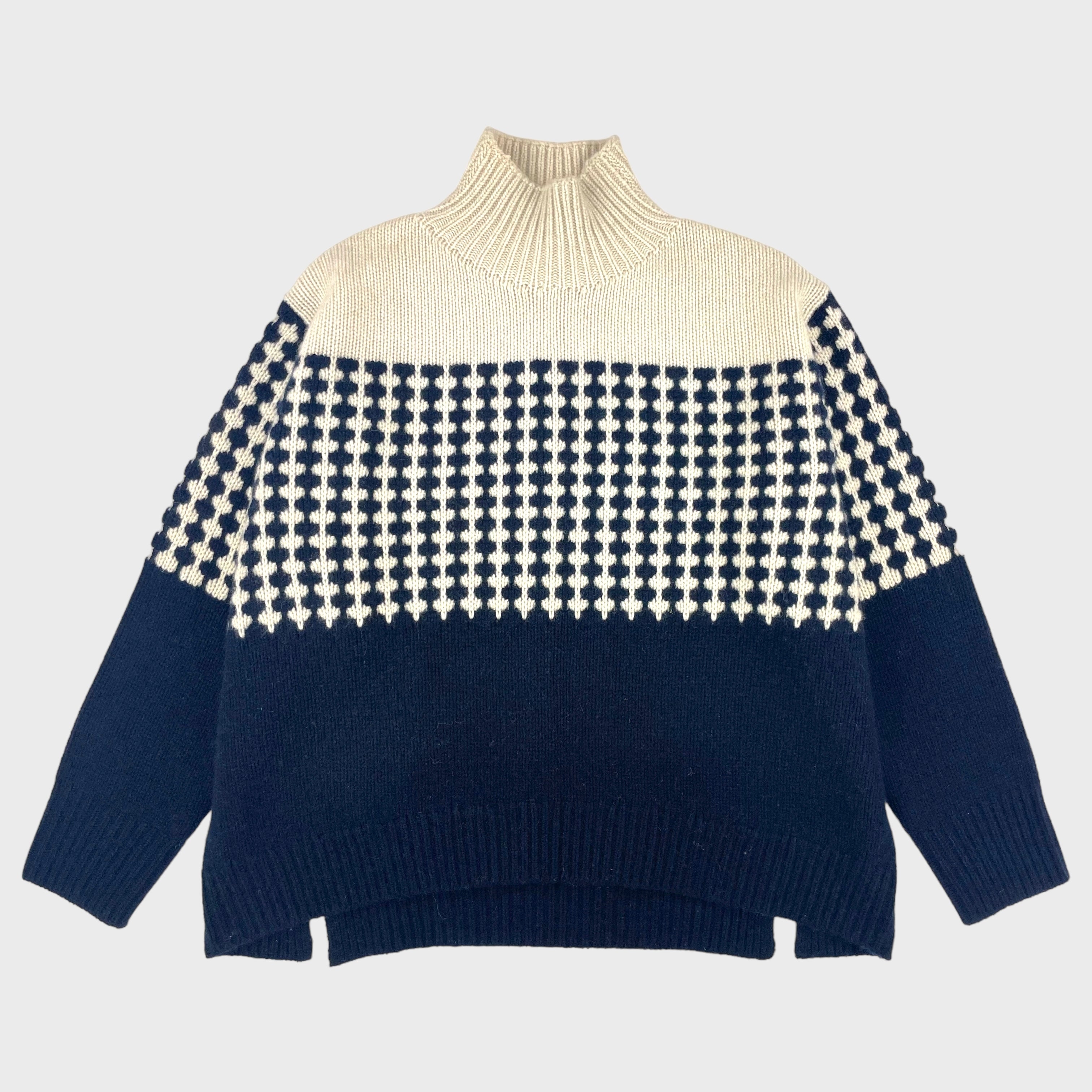 PODENY FLEUR NAVY ROUNDNECK KNIT 225