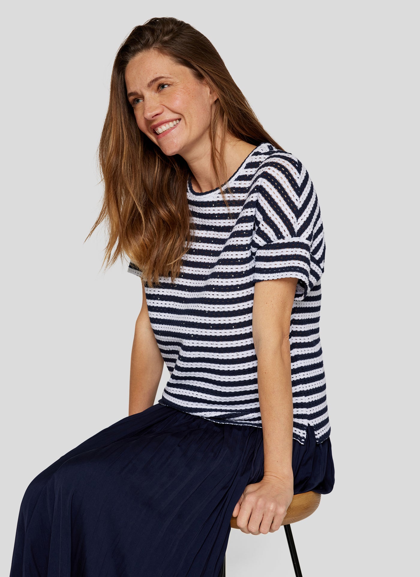 RABE NAVY STRIPE TOP 54-223355 125