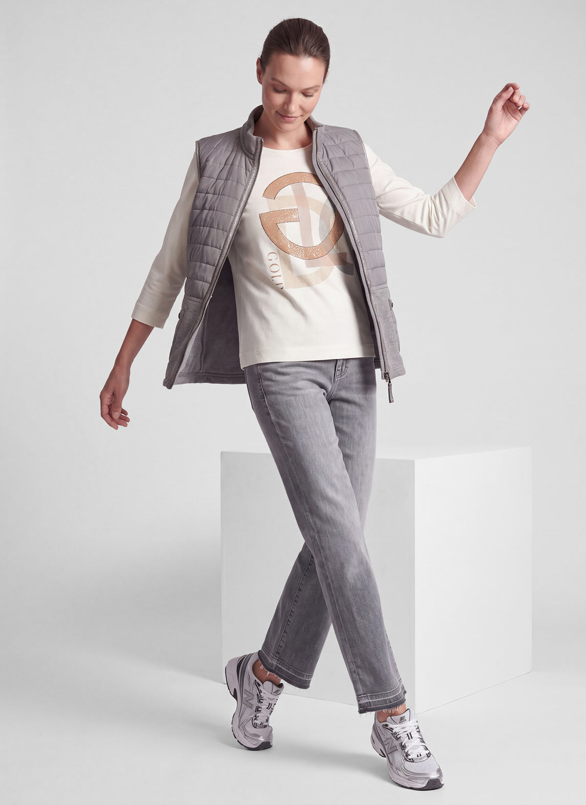 RABE GREY QUILTED JACKET 57-121270 226