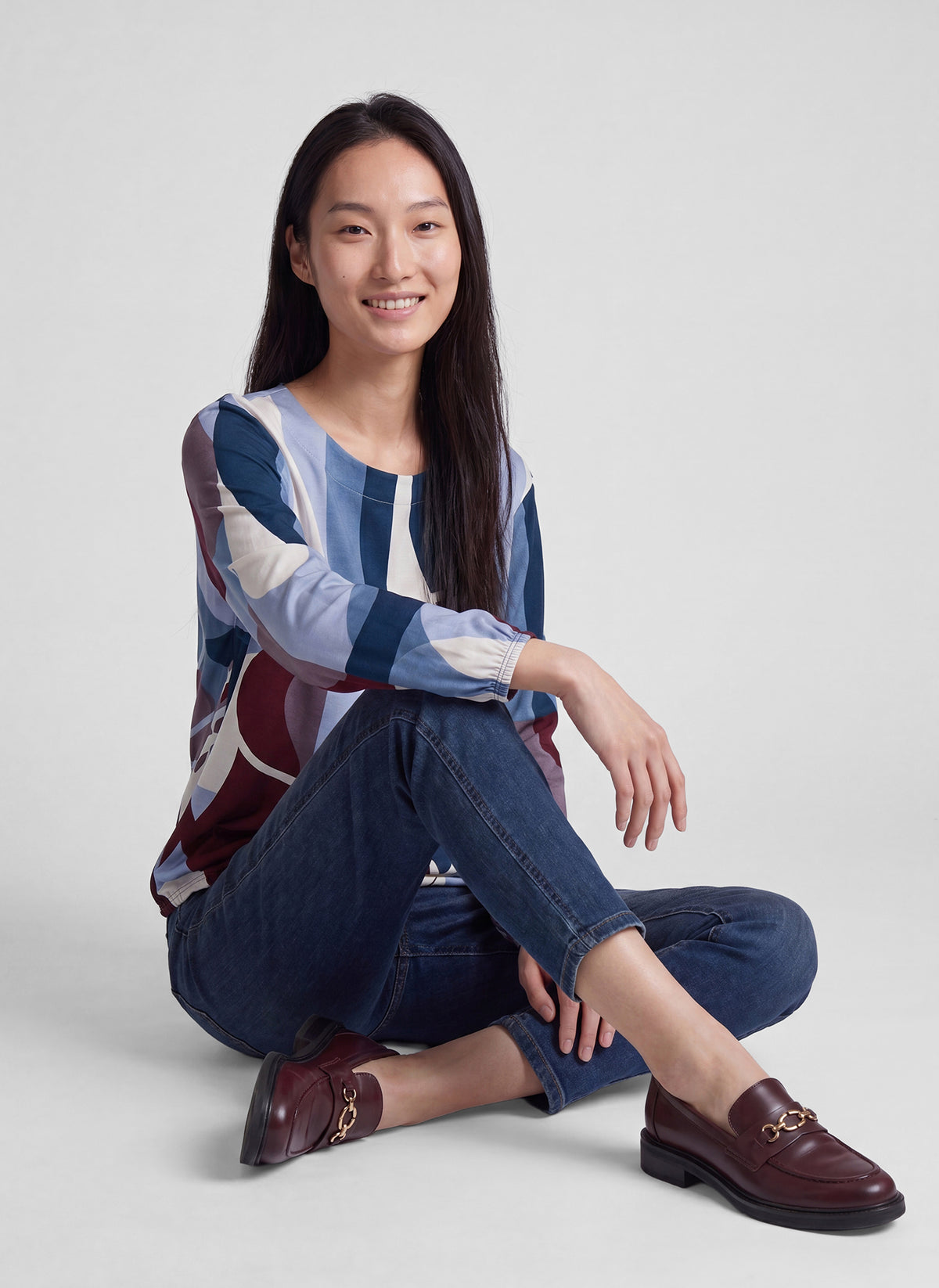 RABE WINE PRINT ELASTIC TOP 57-114368 226