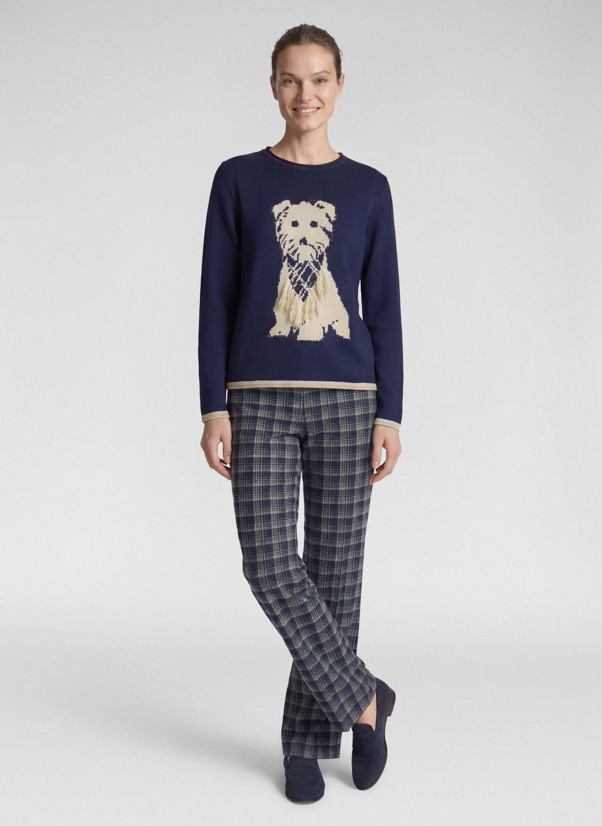 RABE NAVY DOG PRINT KNIT 57-113615 226