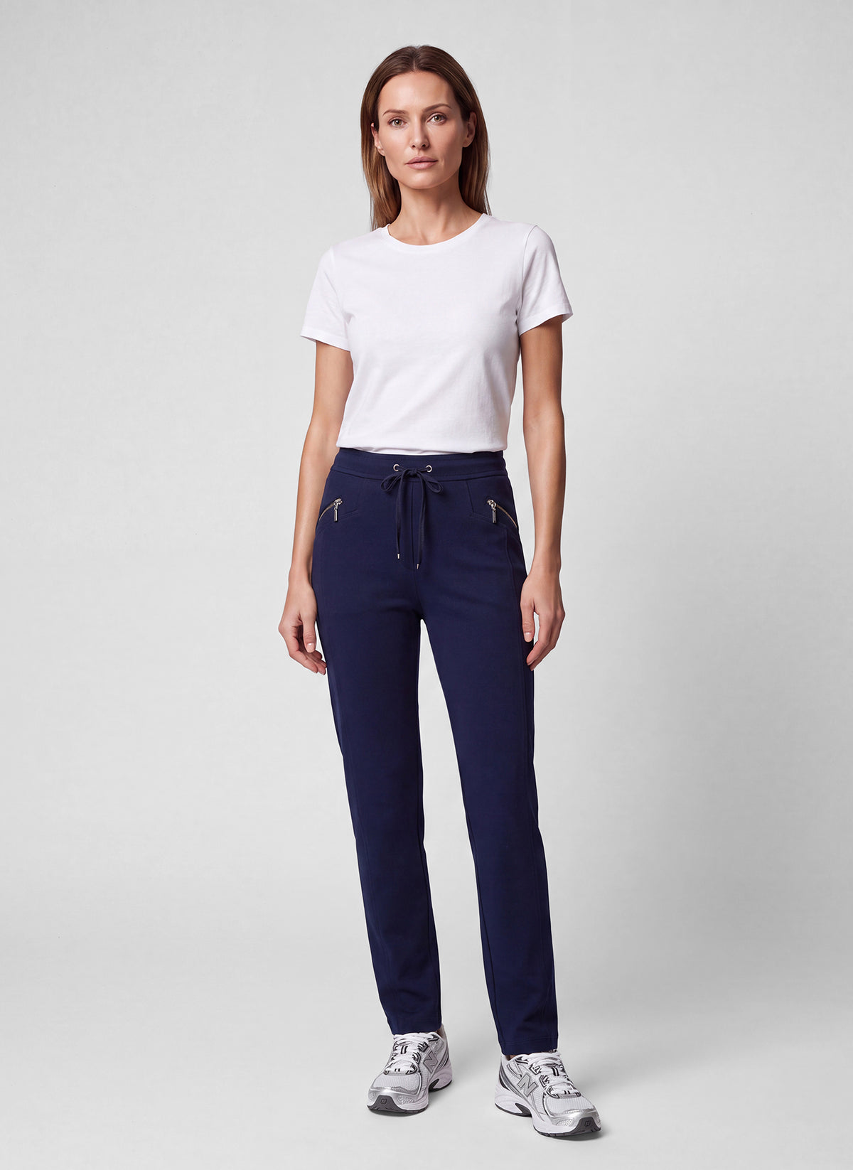 RABE NAVY NARROW LEG TROUSERS 57-300454 226