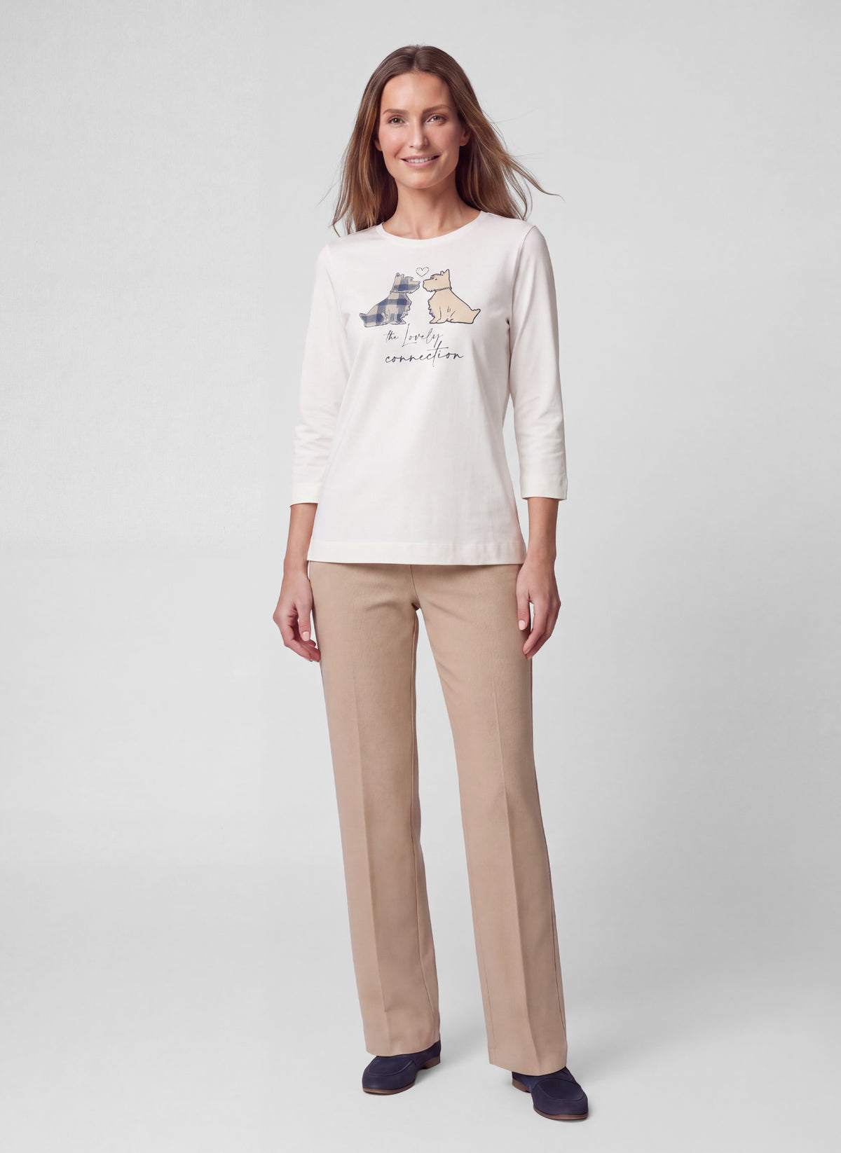 RABE CREAM DOG PRINT TOP 57-113305 226