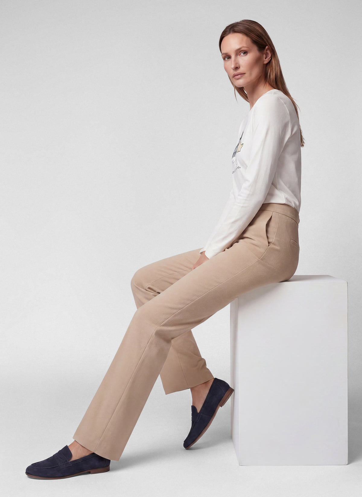 RABE CREAM WIDE LEG TROUSERS 57-113455 226