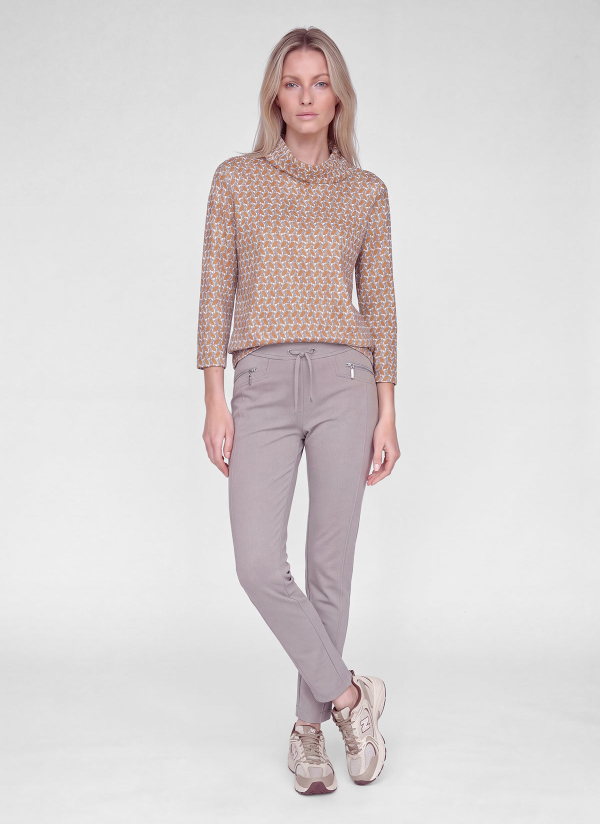 RABE TAN PRINT KNIT 57-121354 226