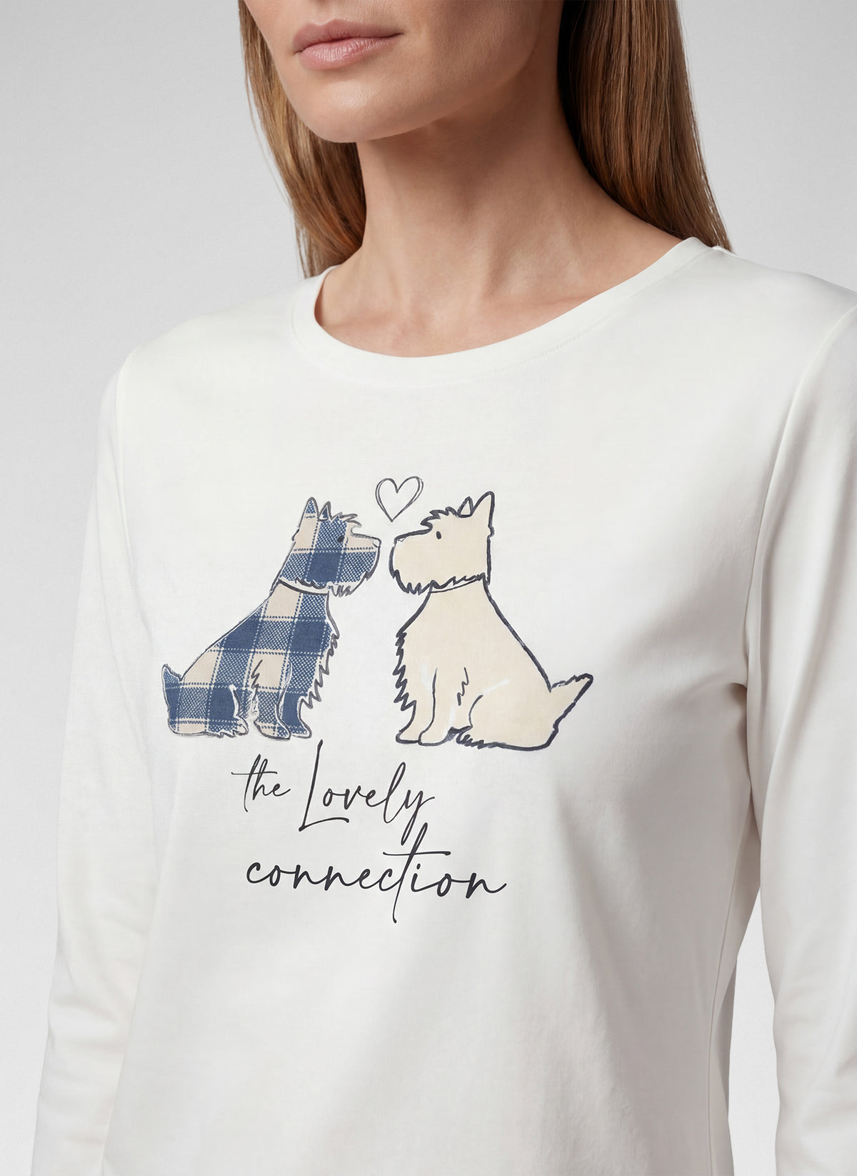 57-113305 rabe cream dog print top
