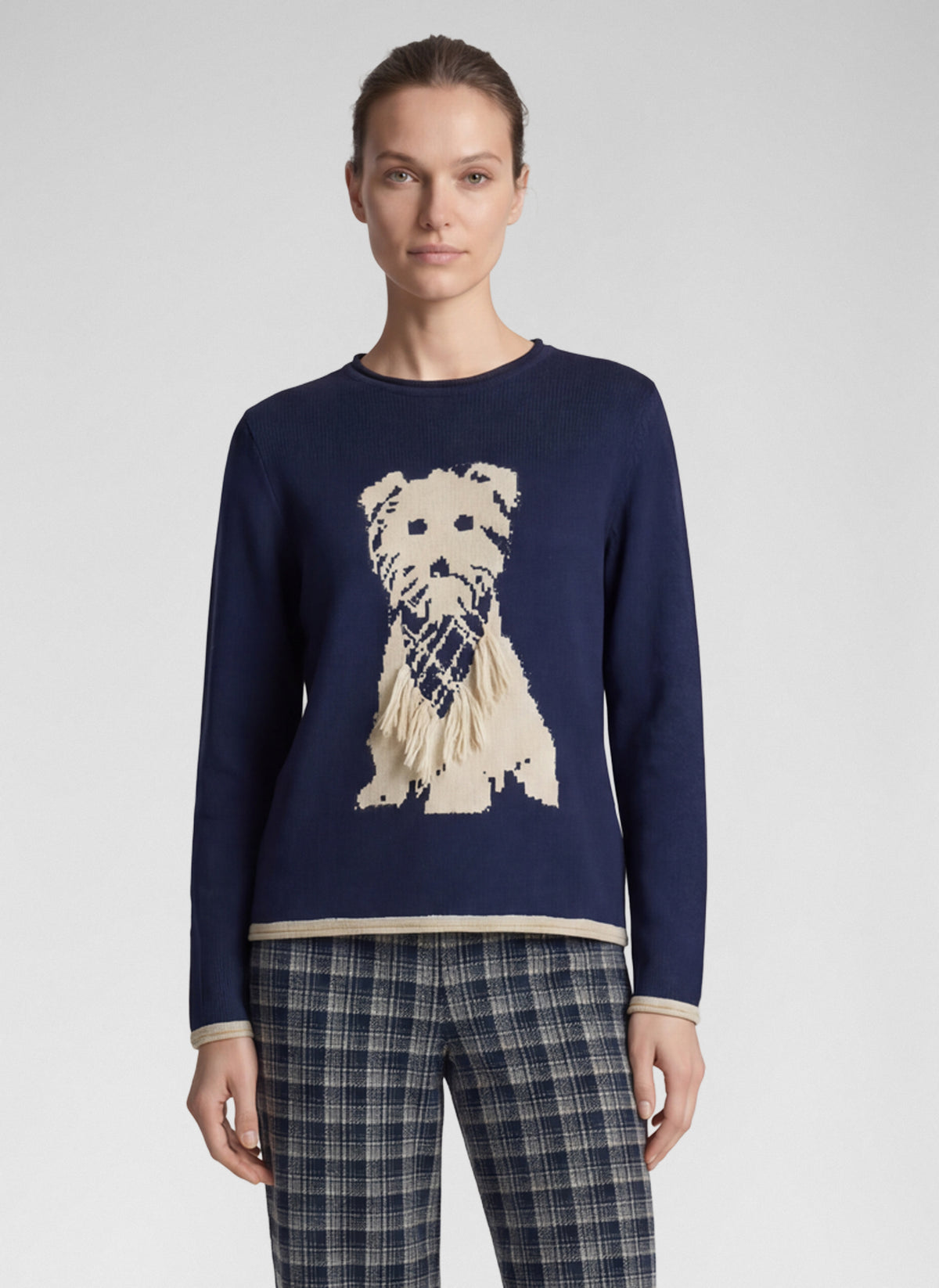 RABE NAVY DOG PRINT KNIT 57-113615 226