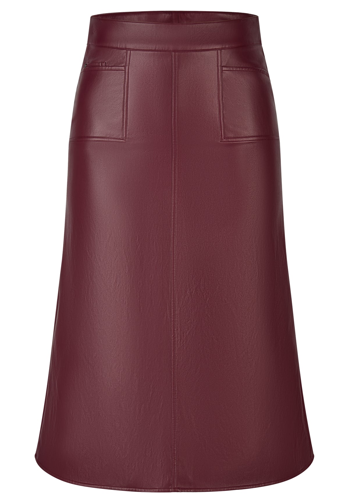 57-114140 rabe wine leather midi skirt