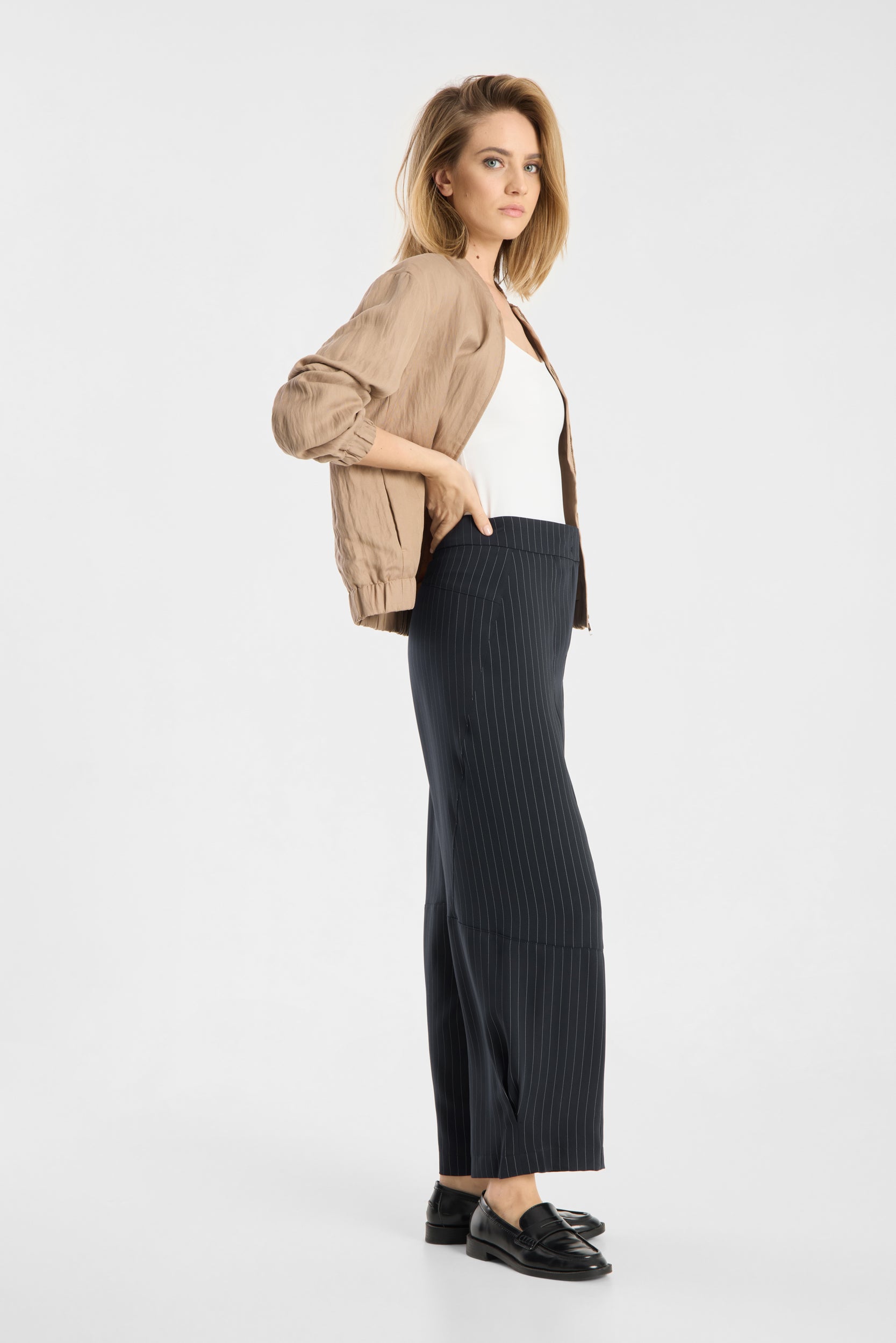 RAFFAELLO ROSSI BLUE STRIPE Hale 7/8 JEANS 244678/6938 126