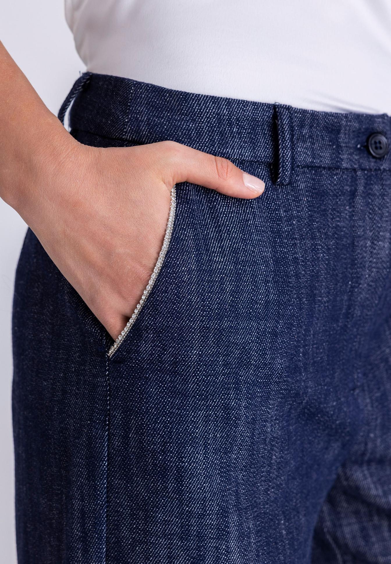 TUZZI WIDE LEG PANTS DENIM 412658000 126