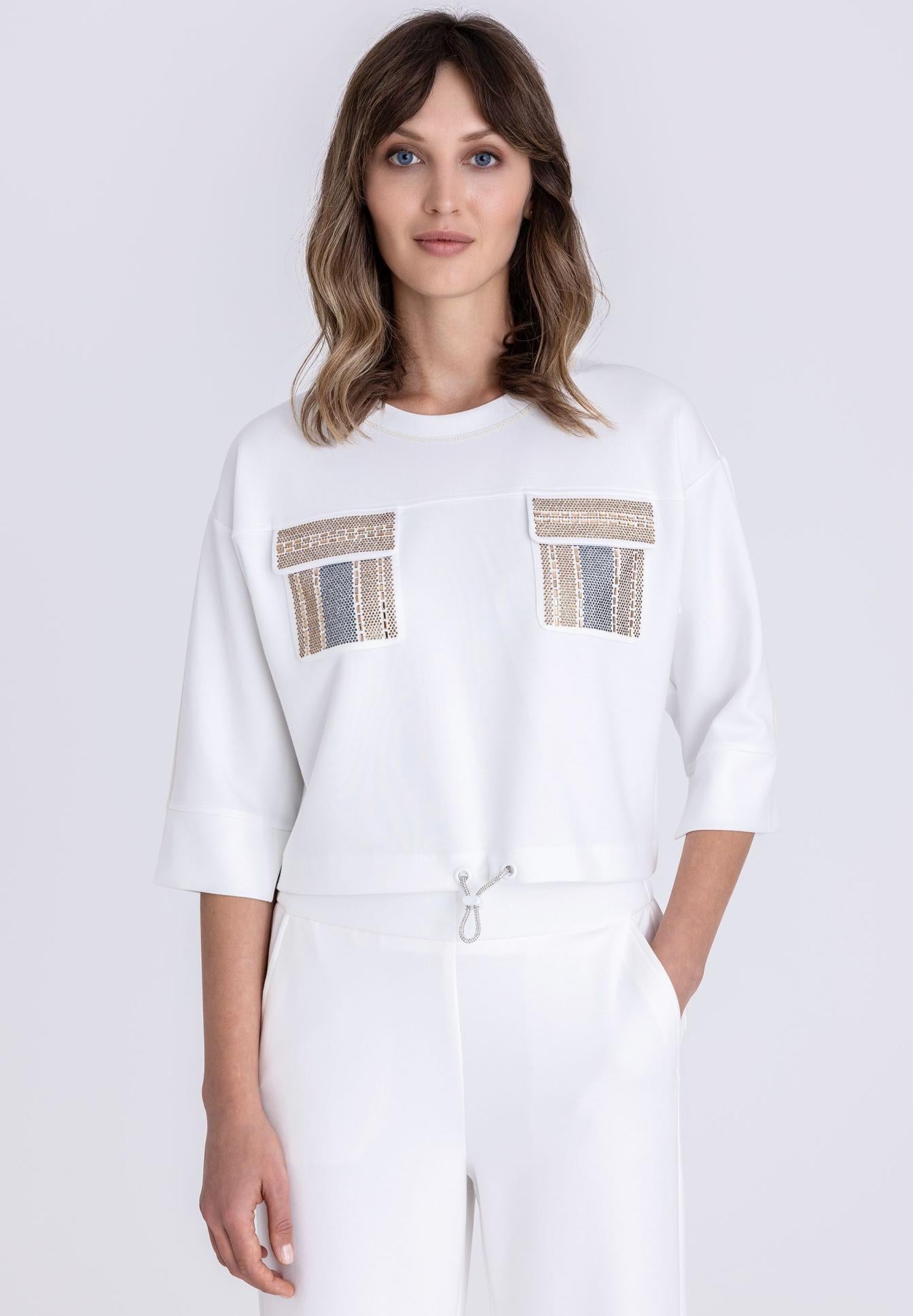 TUZZI SWEATSHIRT ECRU 413459000 126