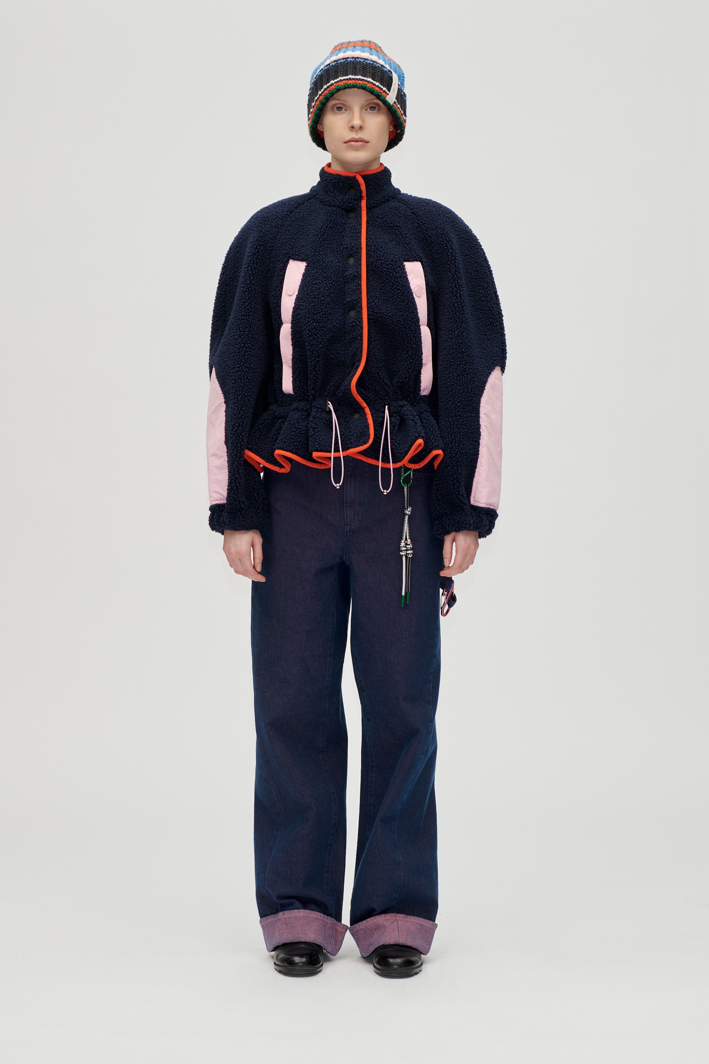 STINE GOYA 2412 FLEECE / NYLON, DROPPED SHOULDER GATHERED JACKET 225