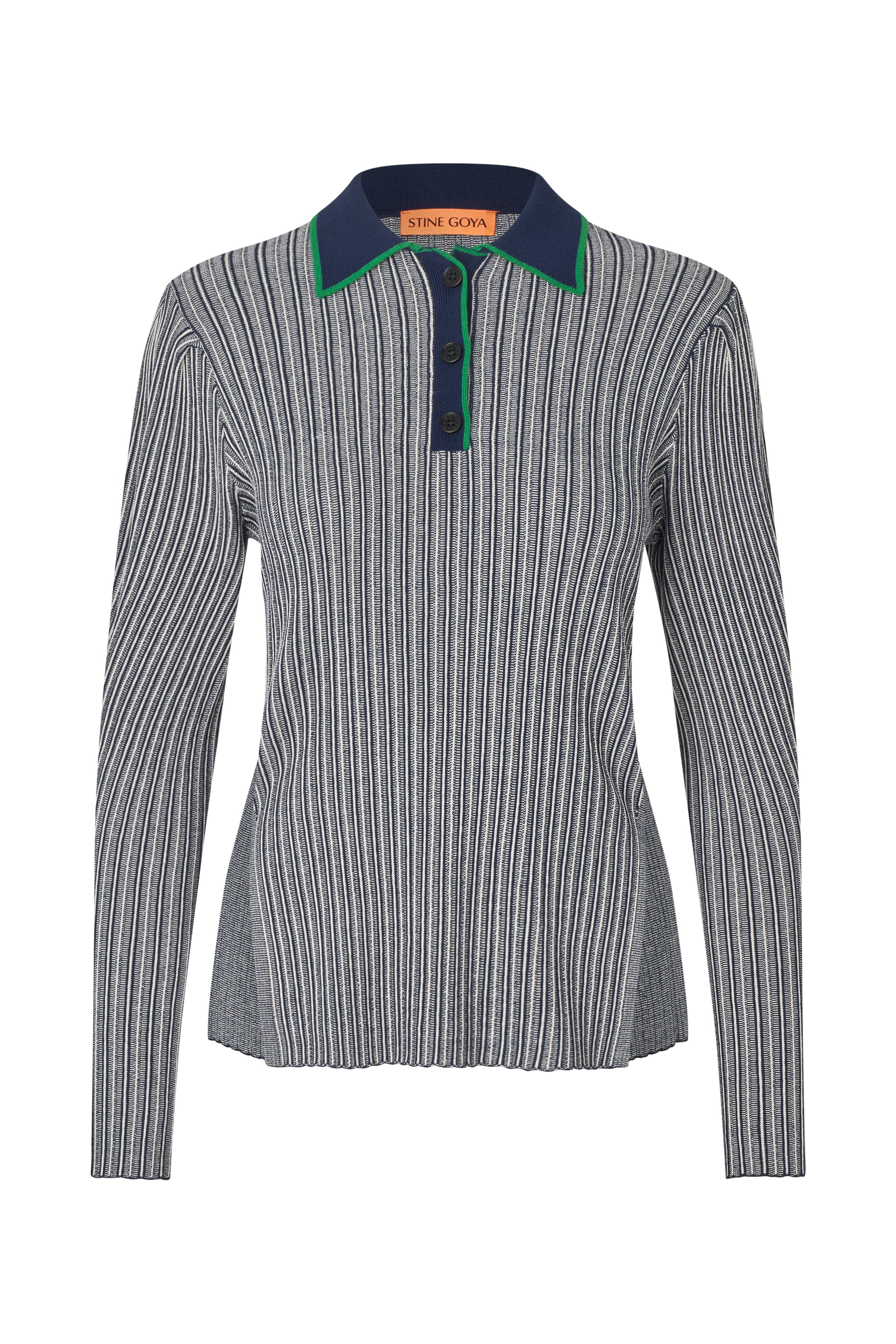 STINE GOYA 2356 SOFT RIB, LONG SLEEVE KNIT POLO 225
