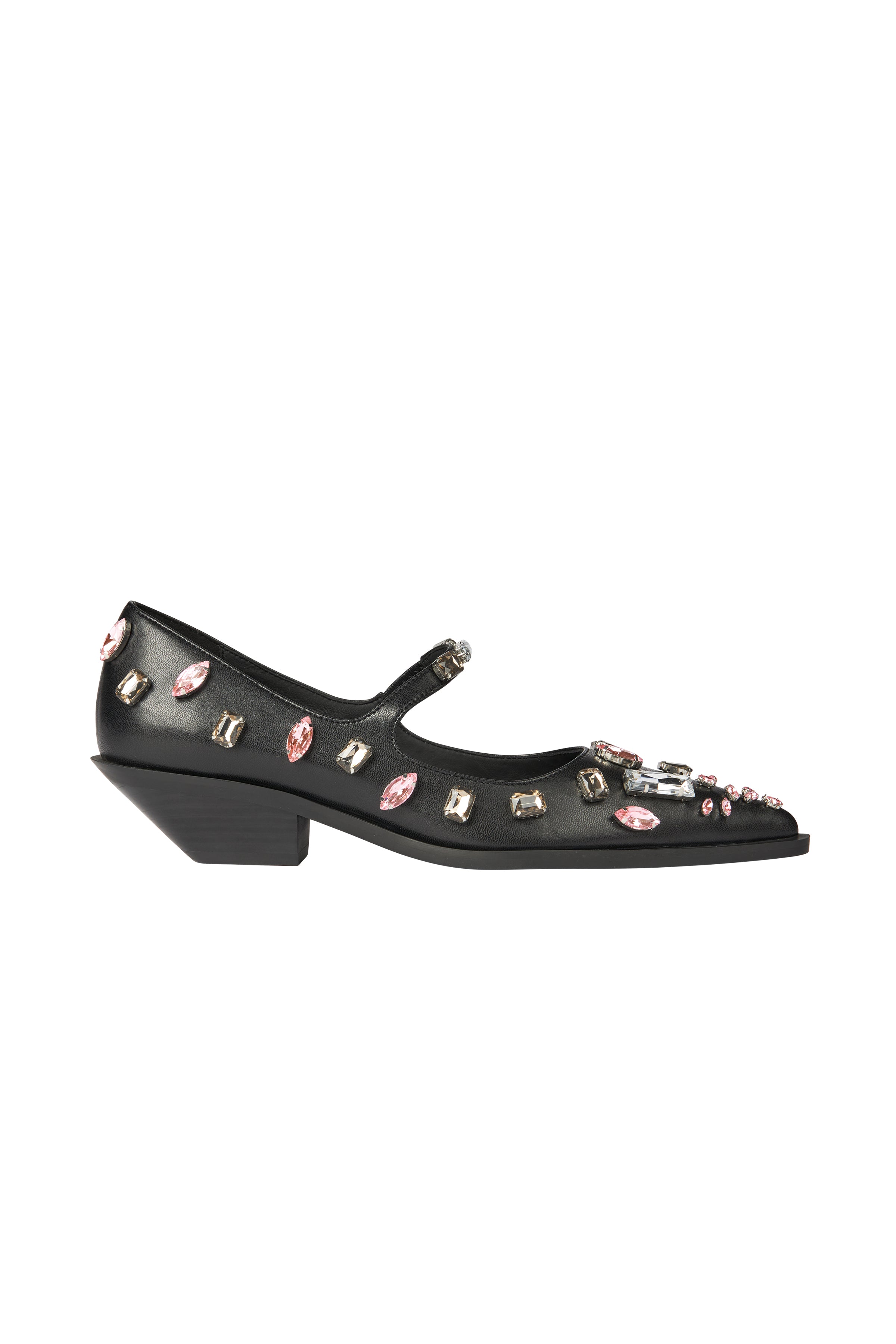 STINE GOYA MARY JANE BLACK EMBELLISHED SHOES SG-F0222331 125