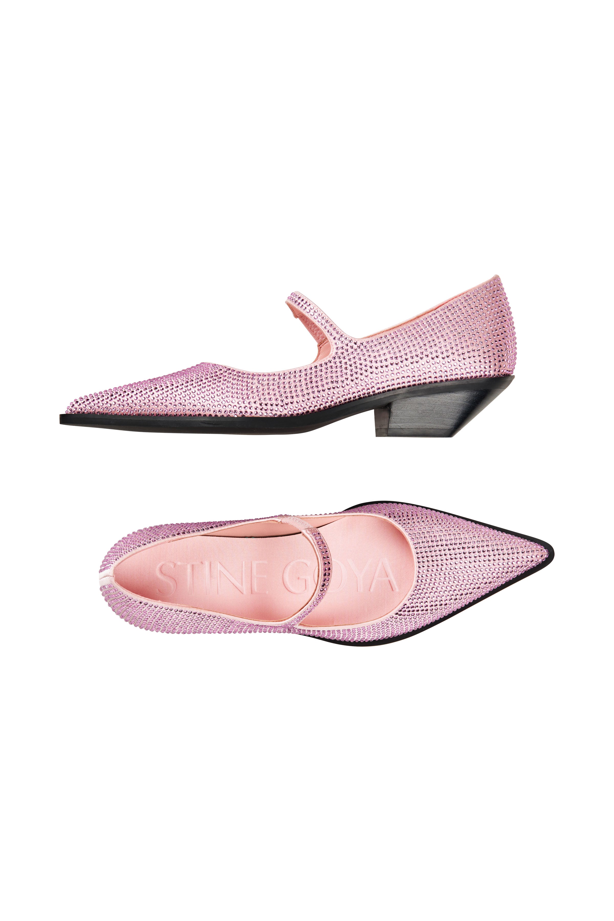 STINE GOYA MARY JANE PINK CRYSTALIZED SHOES SG-F0252331 125