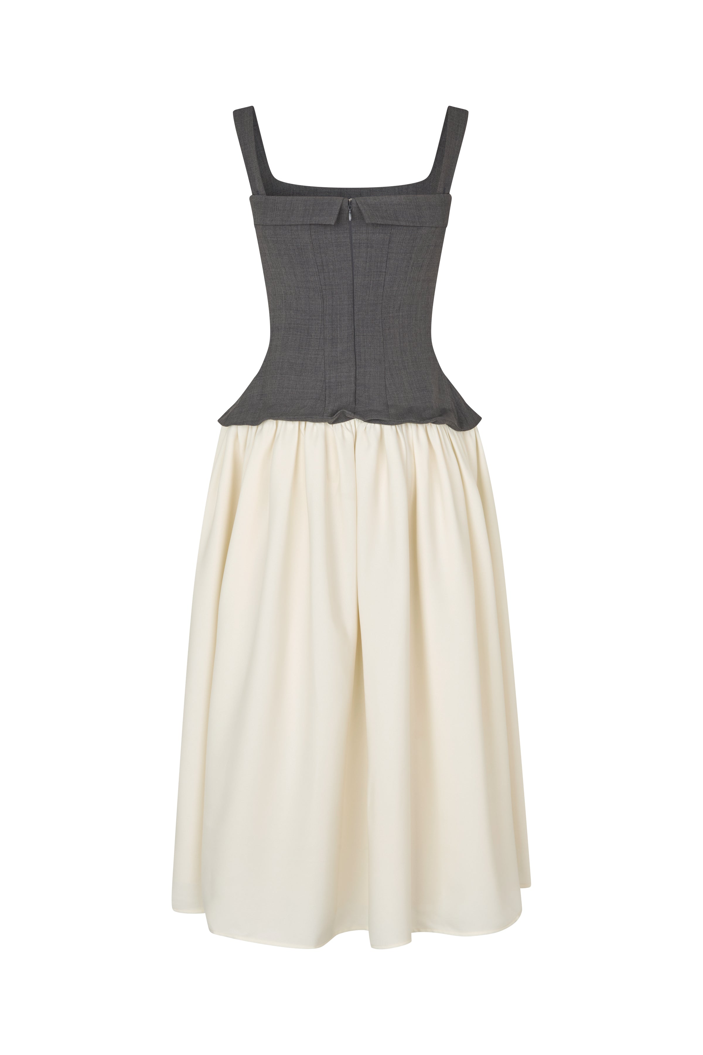 STINE GOYA CREAM TEXTURED TAILORING, CORSET LONG DRESS SG-PS26-D208-2409 126