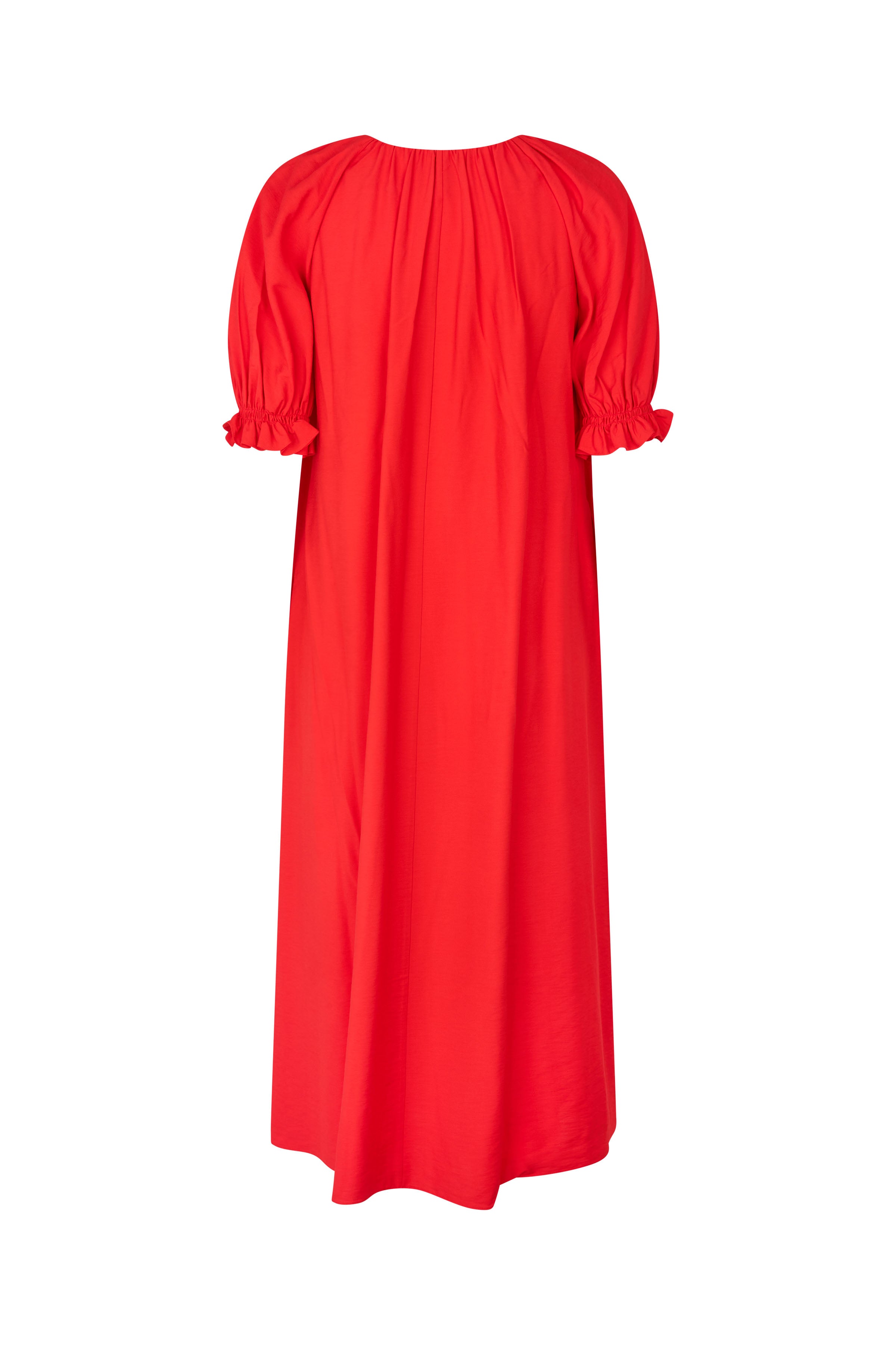 STINE GOYA Solid Viscose, Puff Sleeve Detail Long Dress SG-SS26-D266-2507 126