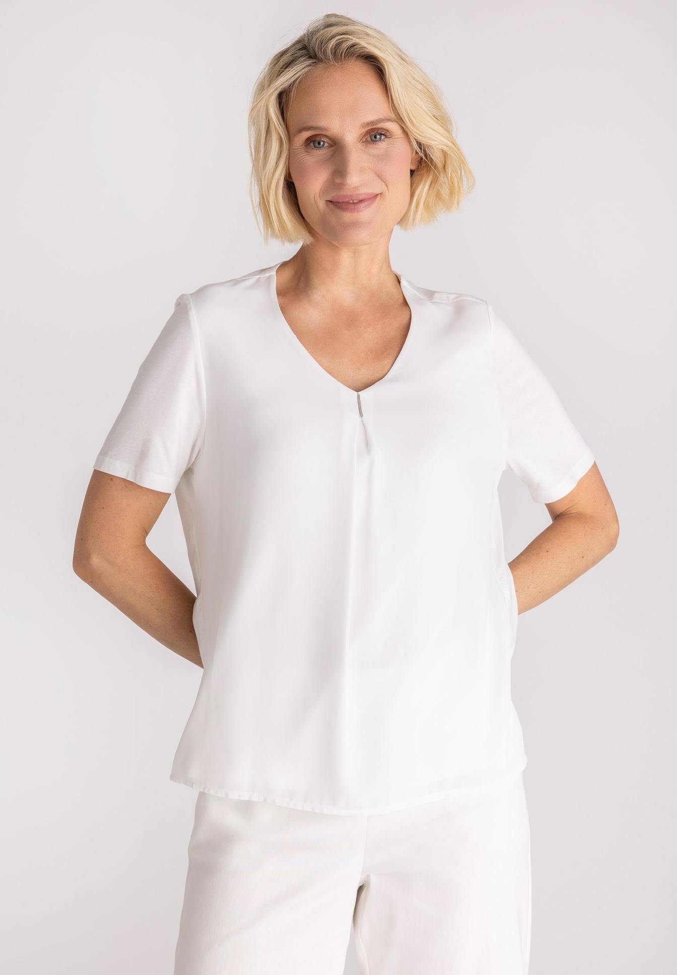 FRANK WALDER White V-Neck 716429 126