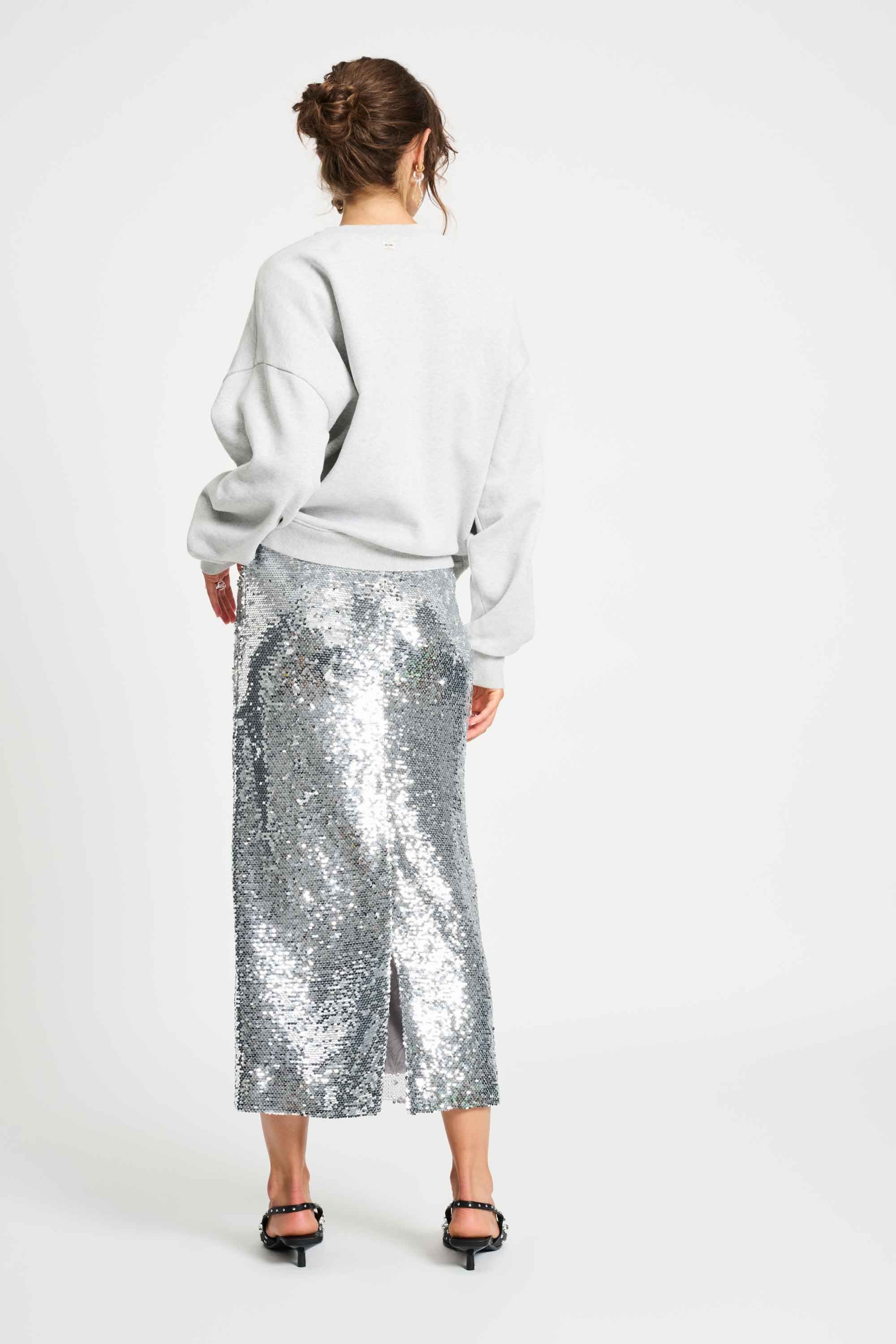 POM SKIRT - SEQUINS SILVER SP9296 225