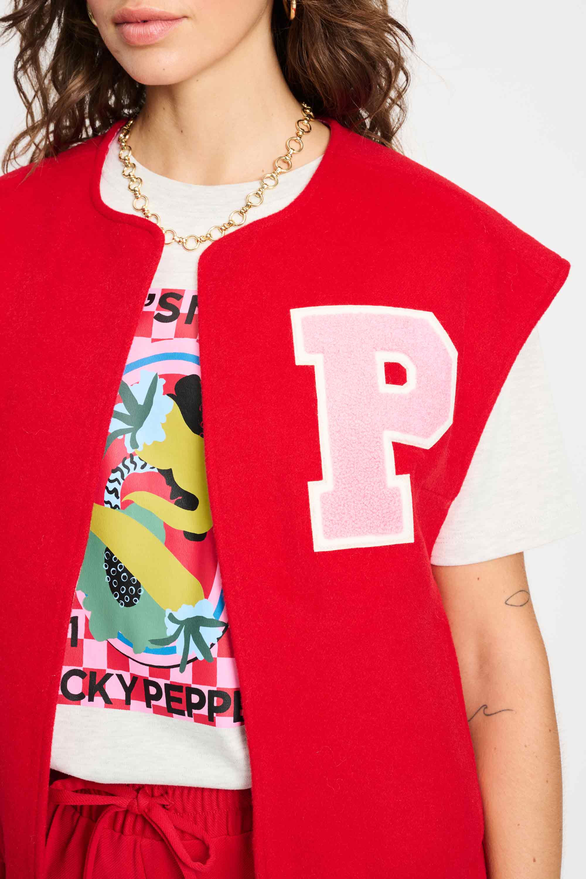 POM GILET - BASEBALL CHILI RED SP9322 225