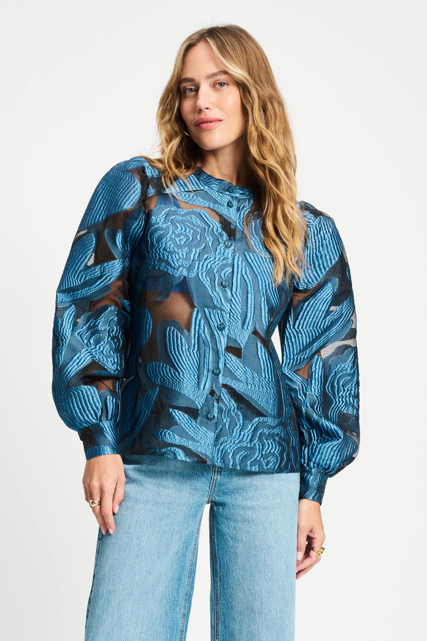 POM BLOUSE - DASHING NIGHTS ORGANZA SP9343 225
