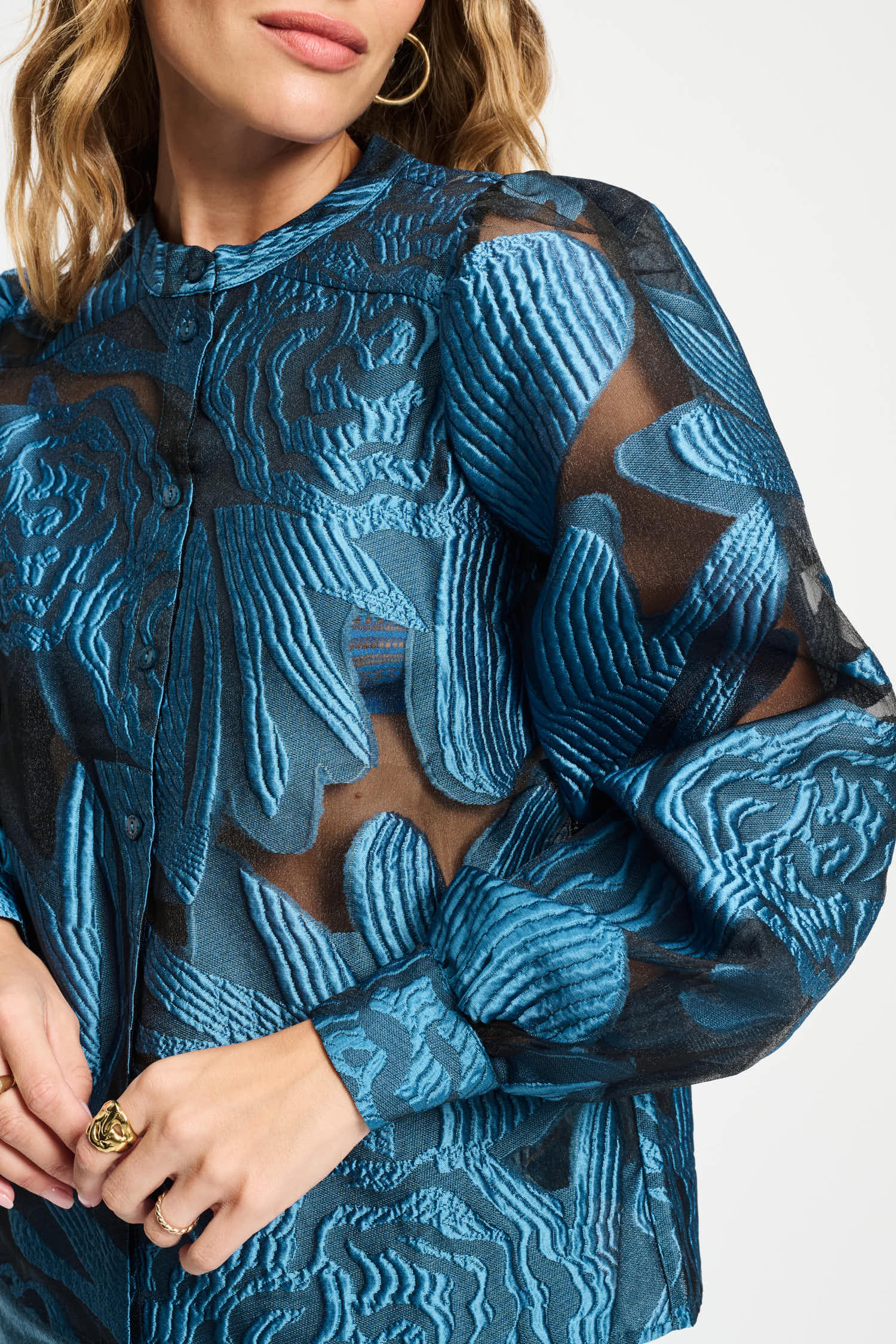 POM BLOUSE - DASHING NIGHTS ORGANZA SP9343 225