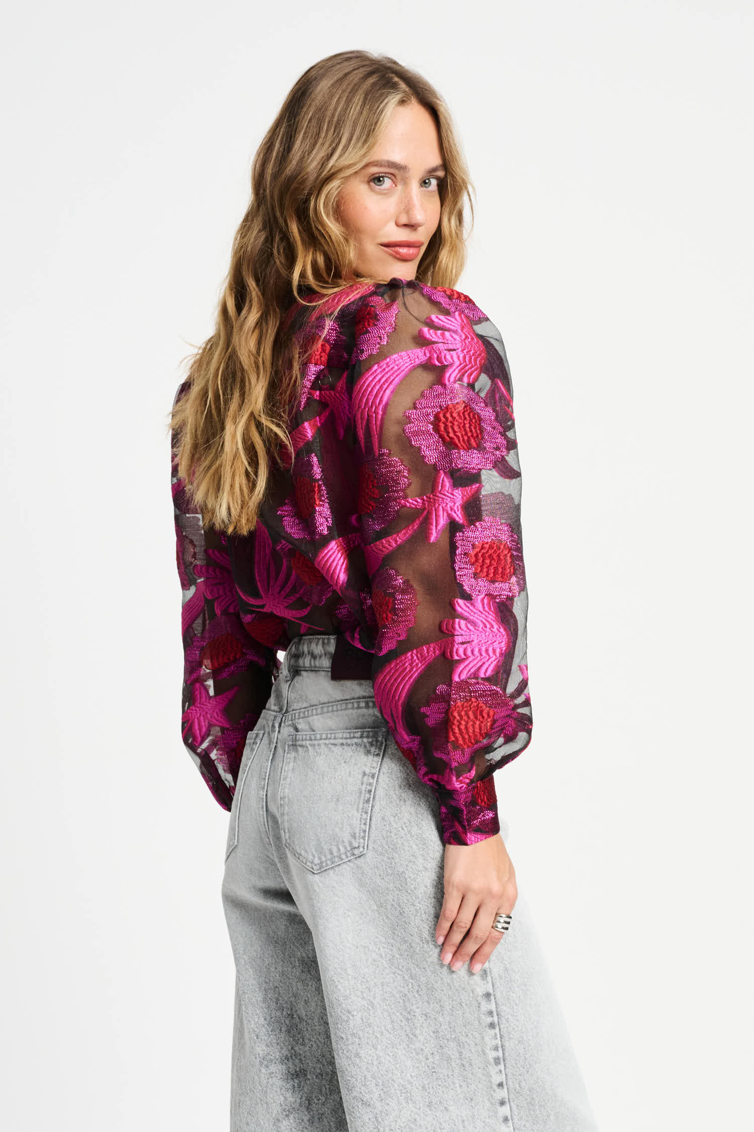 POM BLOUSE - SPLASHING FIREWORKS ORGANZA SP9383 225
