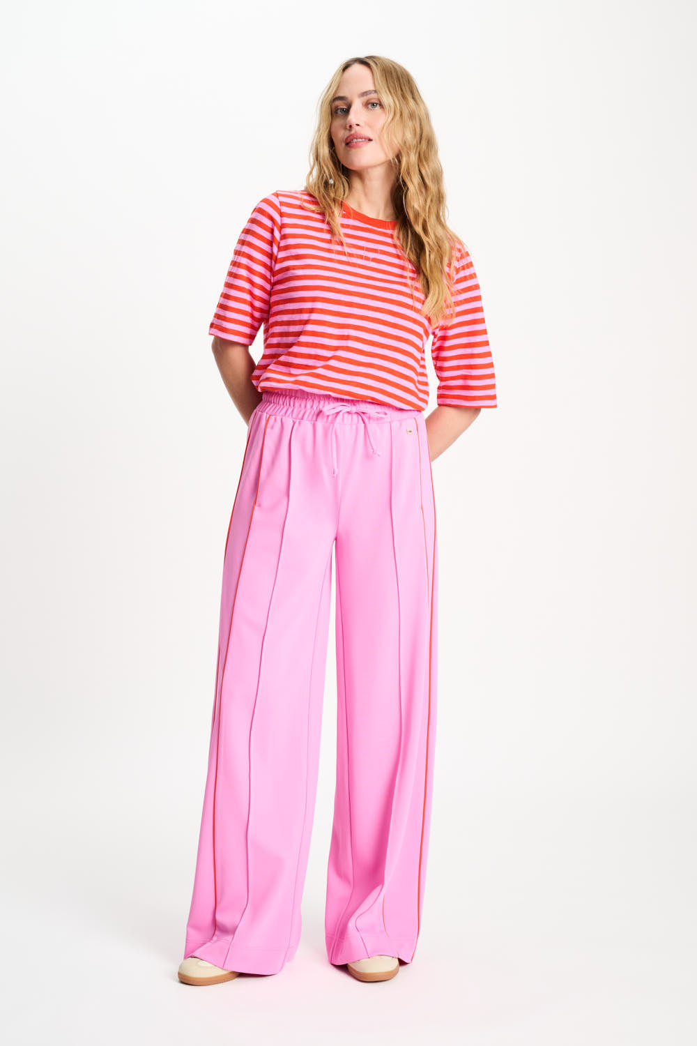 POM TRACKPANTS - COLOURBLOCK CHEERING PINK SP9514 126