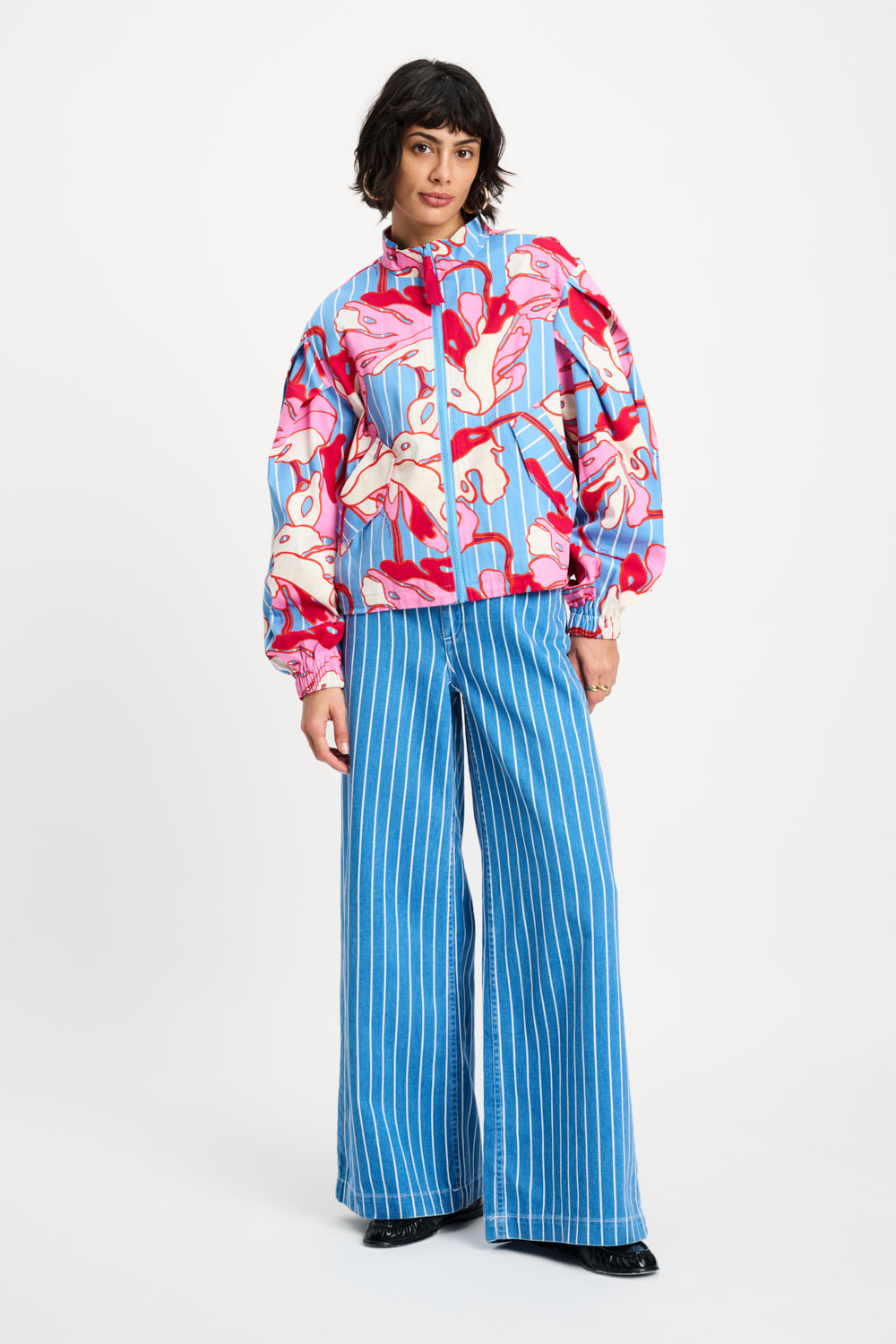 POM JACKET - URBAN FLORA STRIPE SP9528 126