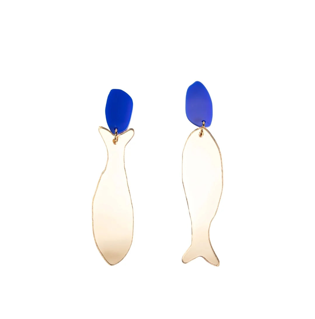 CAPULET & MONTAGUE GOLD FISH EARRINGS 225