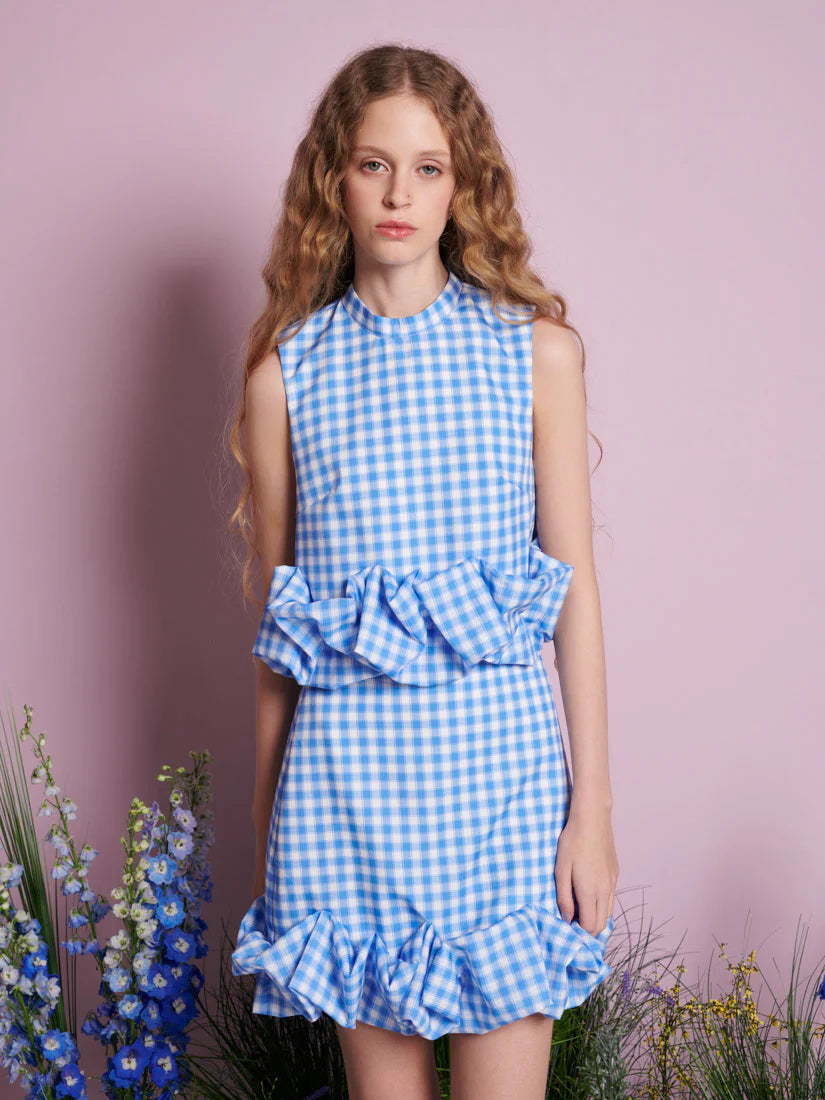 SISTER JANE LAVENDER GINGHAM CROPPED TOP 125
