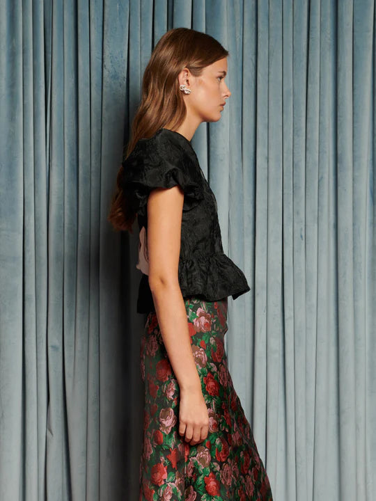 SISTER JANE SCREENPLAY JACQUARD BOW TOP 225