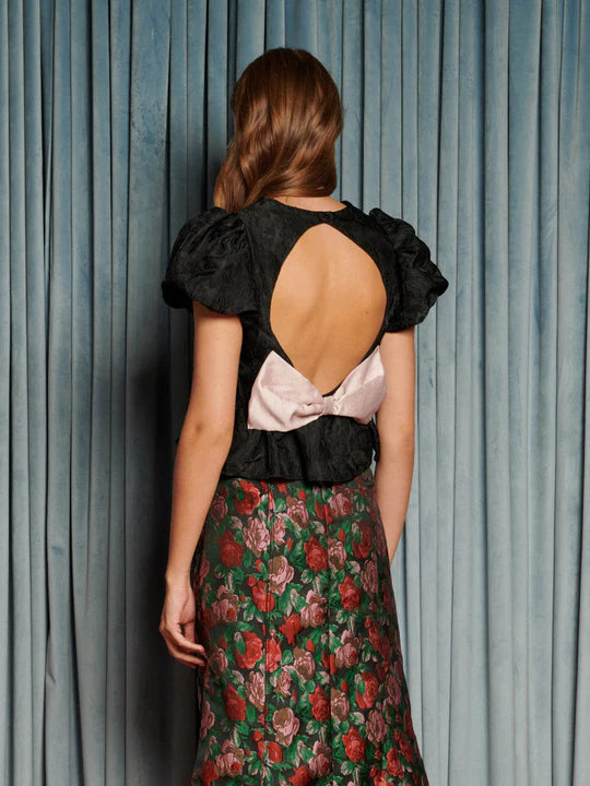 SISTER JANE SCREENPLAY JACQUARD BOW TOP 225