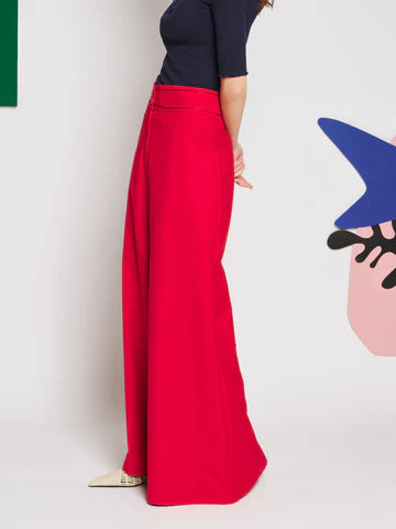 SISTER JANE RED CIEL WIDE LEG TROUSERS TR352RED 226