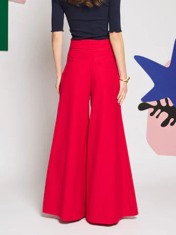 SISTER JANE RED CIEL WIDE LEG TROUSERS TR352RED 226