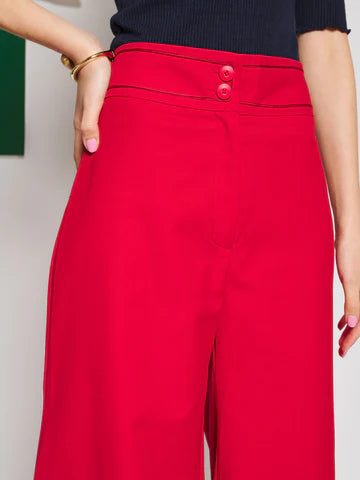 SISTER JANE RED CIEL WIDE LEG TROUSERS TR352RED 226