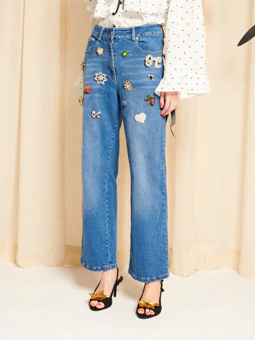 SISTER JANE BLUE COULEUR BROOCH JEANS TRD117BLE 226