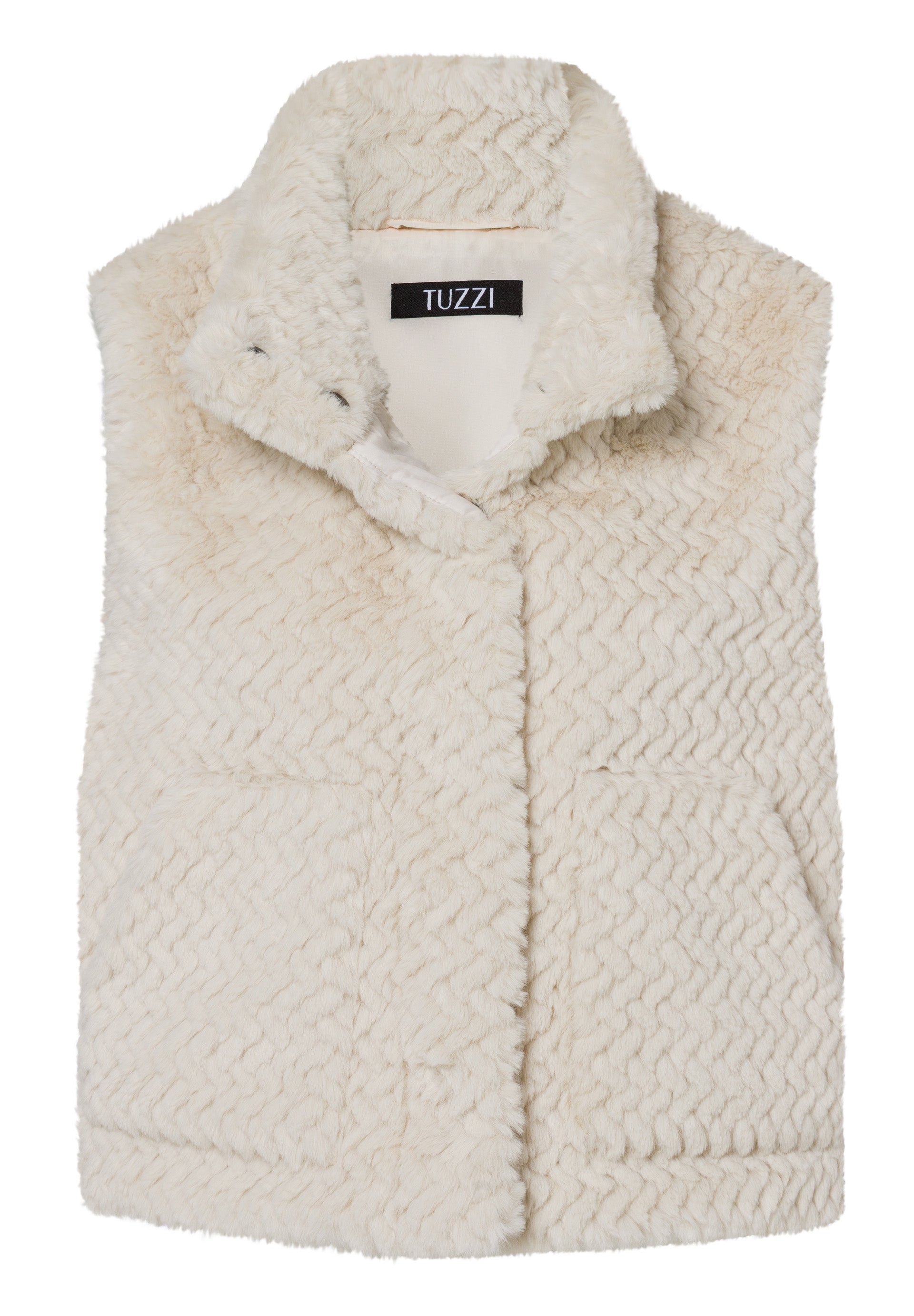 TUZZI FAUX FUR CREAM GILET 422851000 225