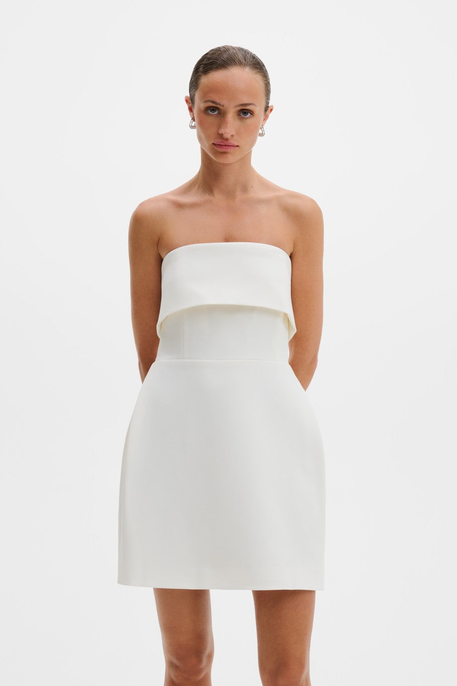 MALINA TUILIE CREAM STRAPLESS DRESS 126
