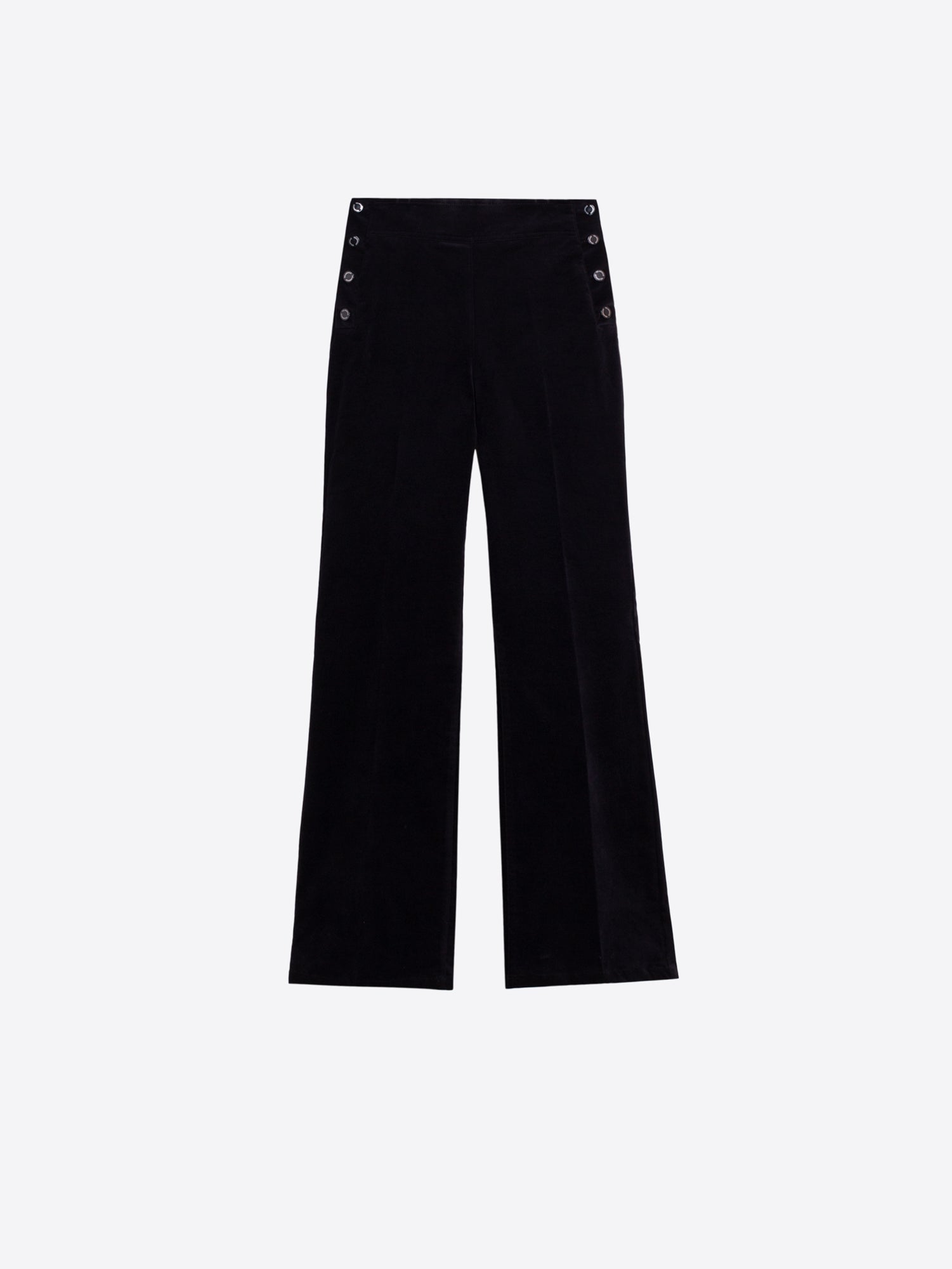 vilagallo black velvet trousers going out pants 33837