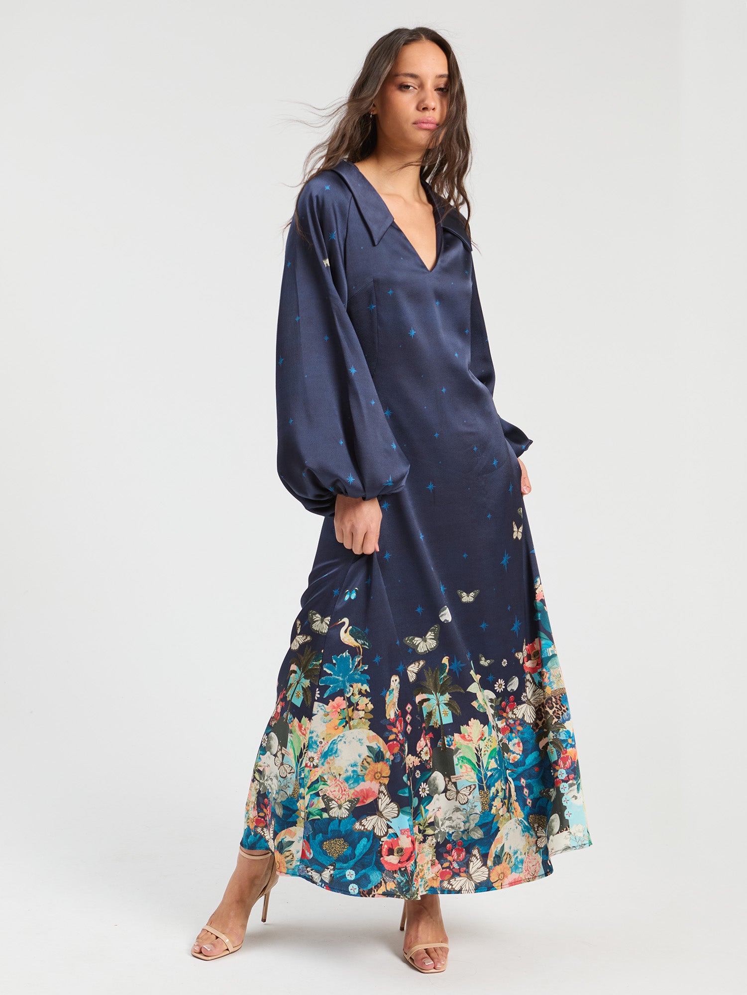 vilagallo navy dress going out 34175