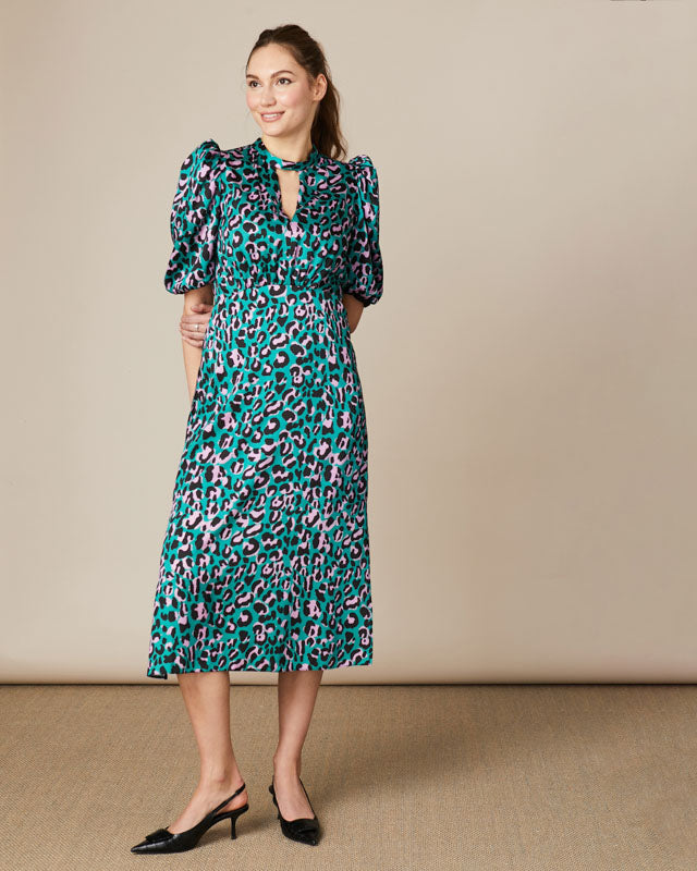 FEE G  VIENNA -  ANIMAL PRINT DRESS 7493/84  ANIMAL MULTI 225