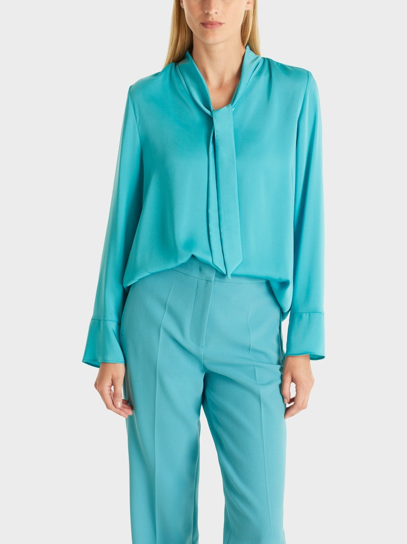 MARCCAIN SATIN BOW TIE BLOUSE WC5117W08 124