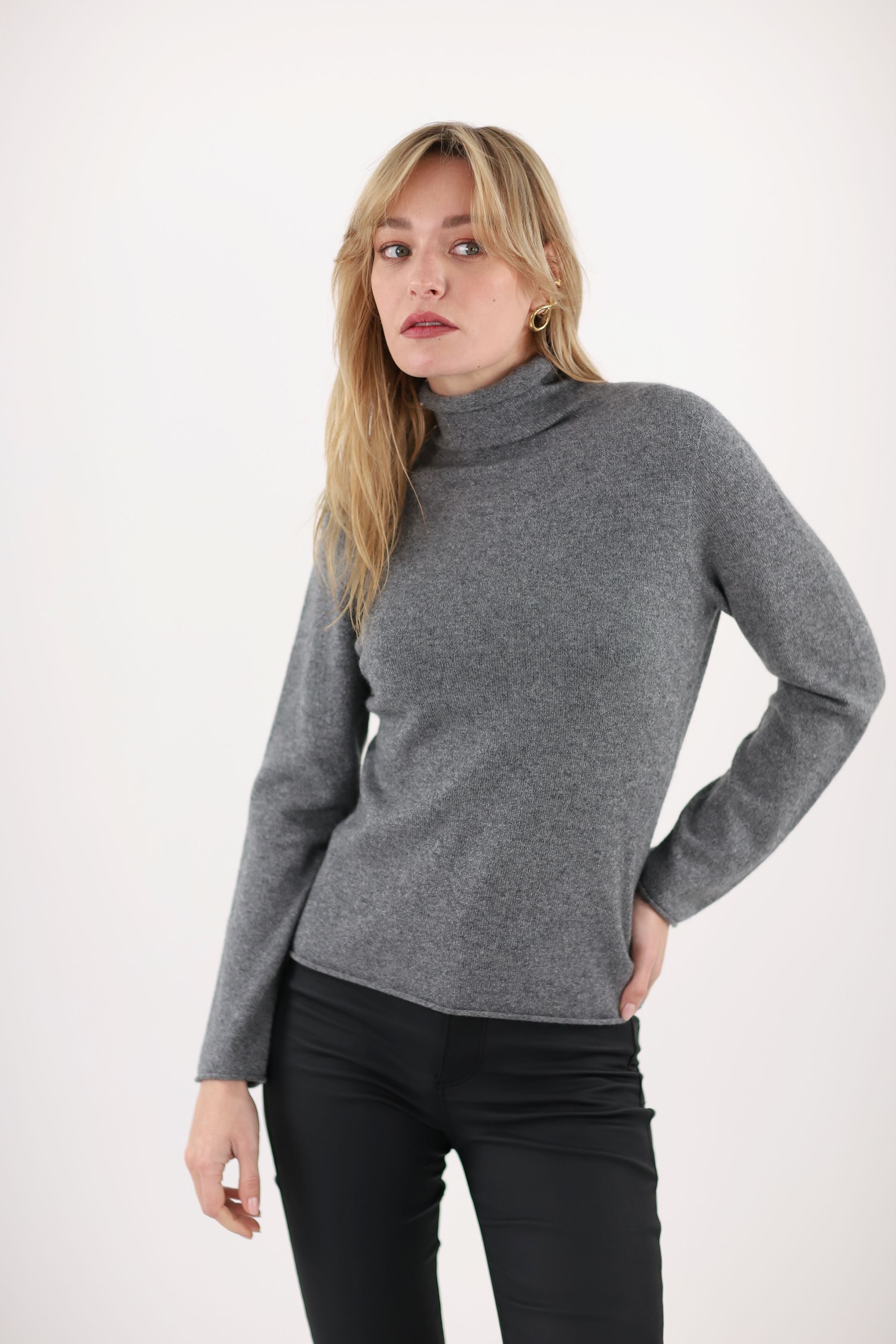ESTHEME GREY ROLL NECK KNIT WES25A09H 225