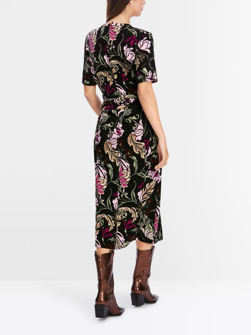 MARCCAIN BLACK PRINT JERSEY DRESS XC2118 J21 224