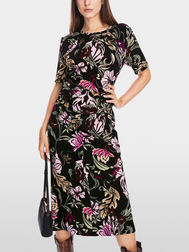 MARCCAIN BLACK PRINT JERSEY DRESS XC2118 J21 224