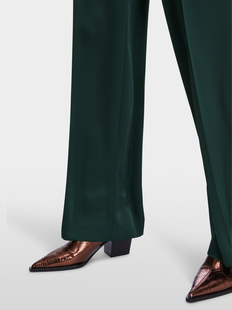 MARCCAIN GREEN SATIN TROUSERS XC8145 W15 224